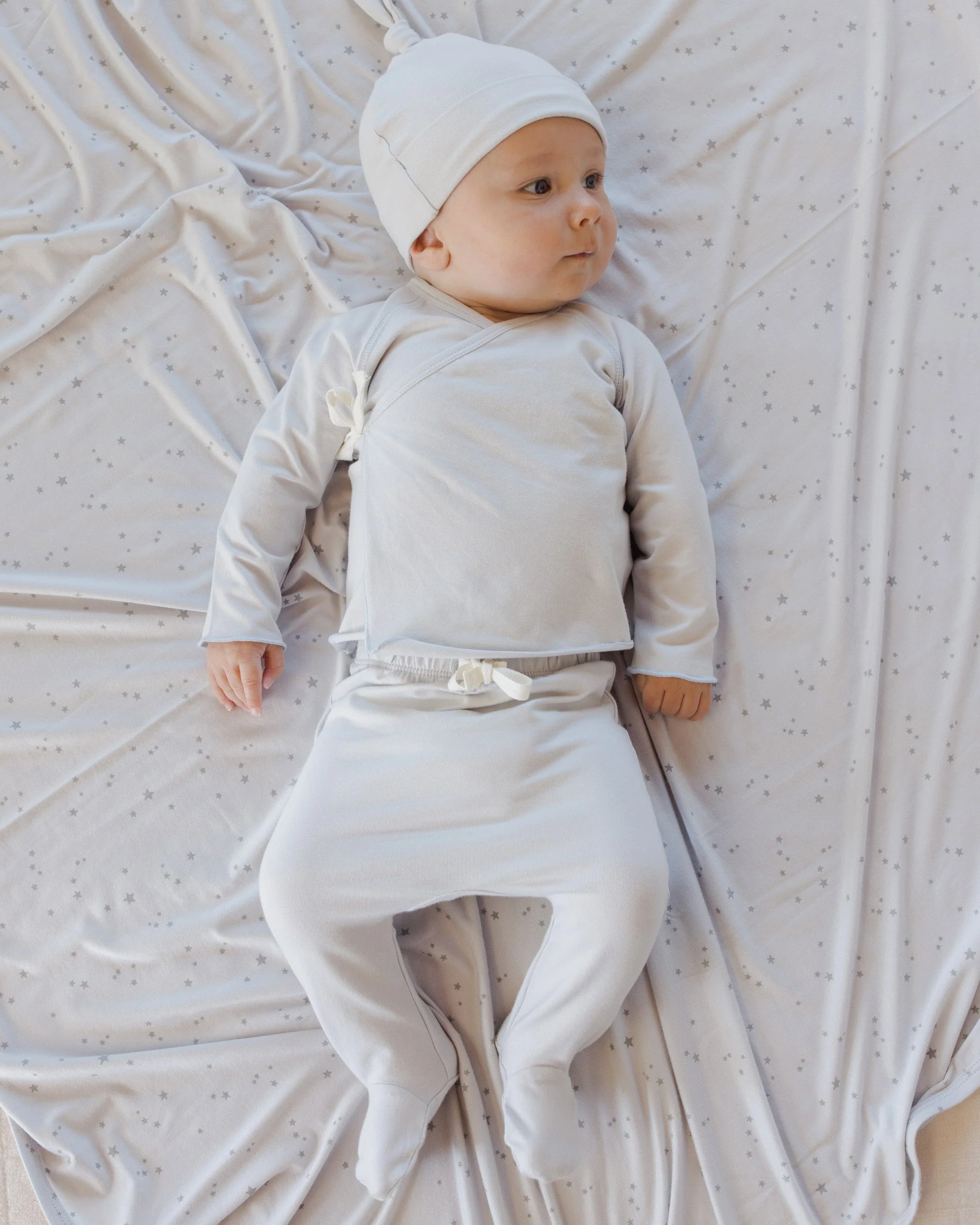 Modal Baby Swaddle || Stars Fog - Image 3