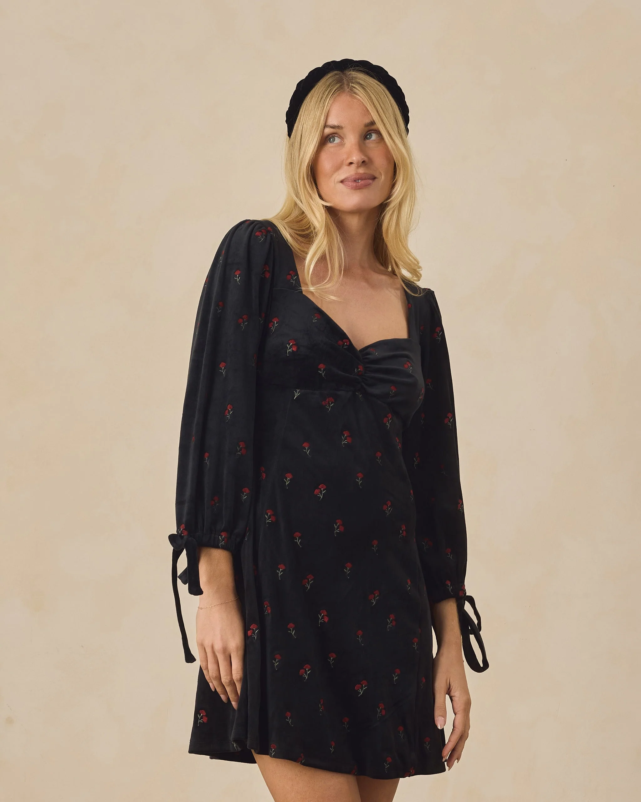 Morgan Dress | Velvet Floral - Image 3