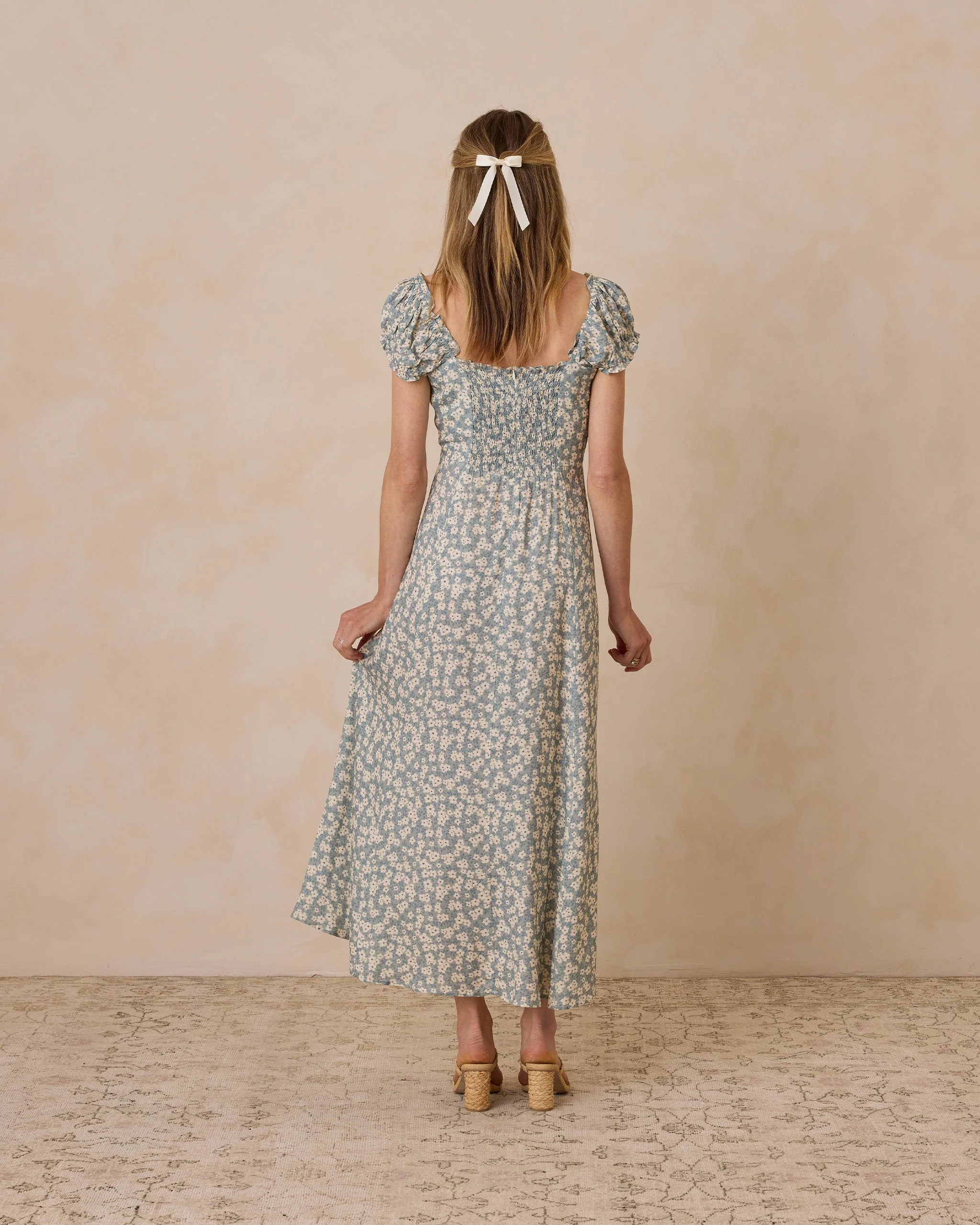 Nancy Dress || Aqua Ditsy - Image 2