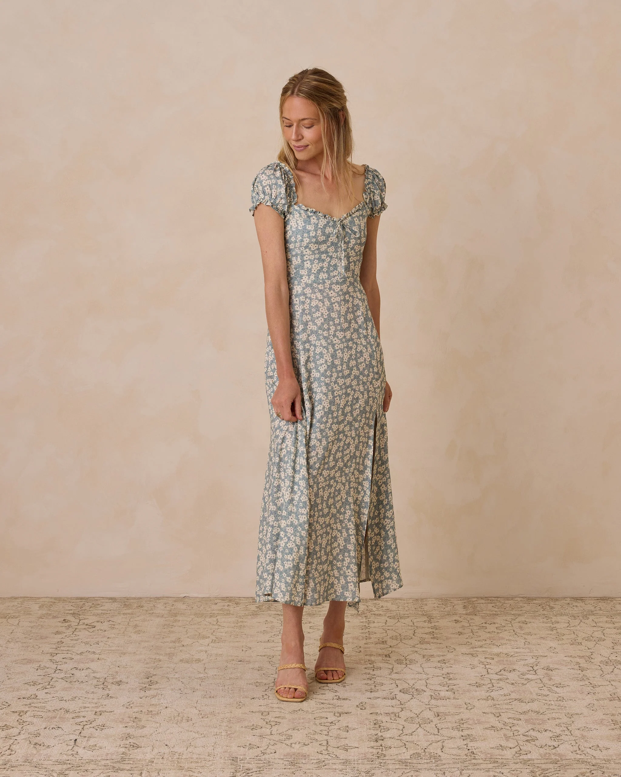 Nancy Dress || Aqua Ditsy - Image 3