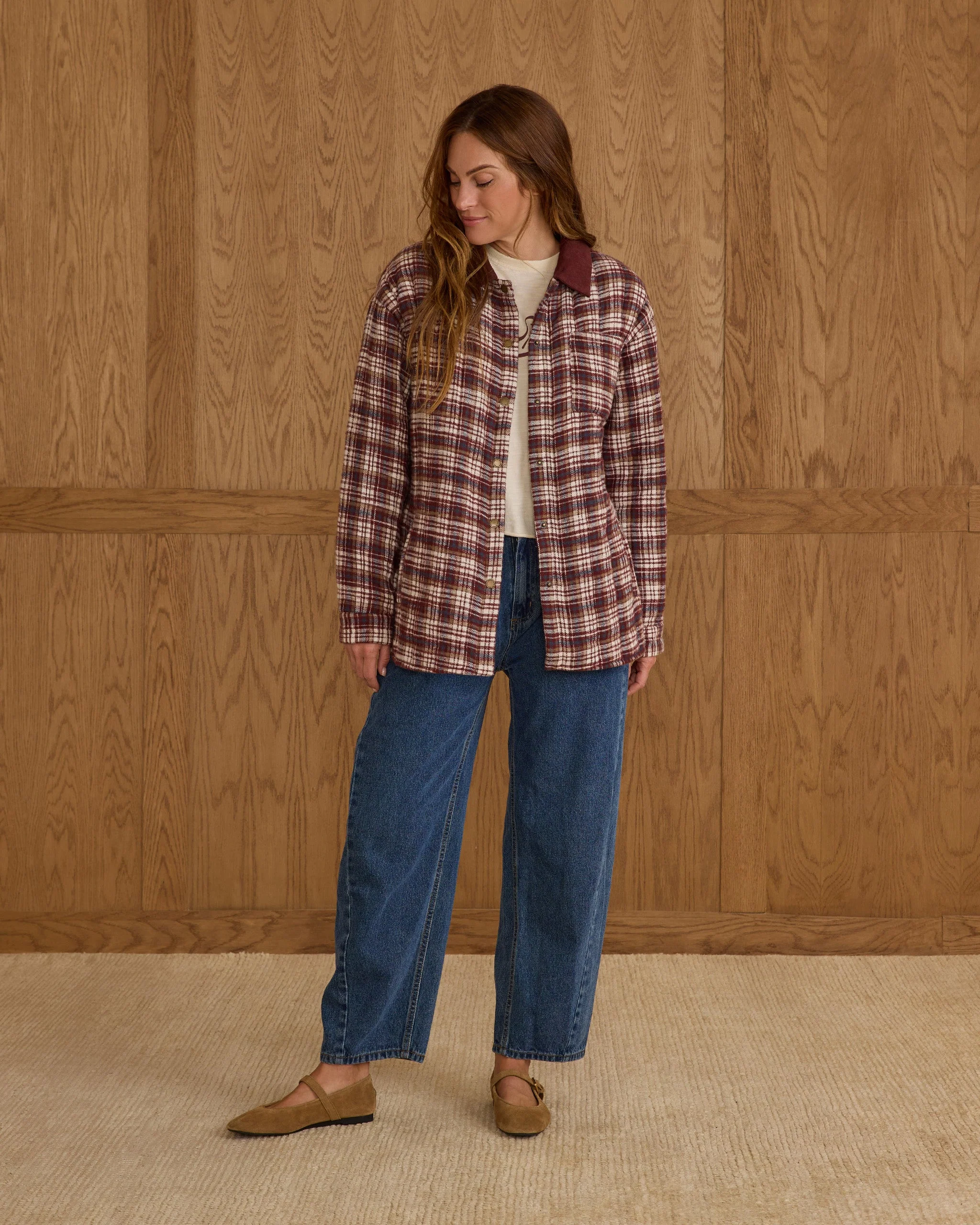 Nashville Quilted Jacket | Burgundy Plaid - Image 4
