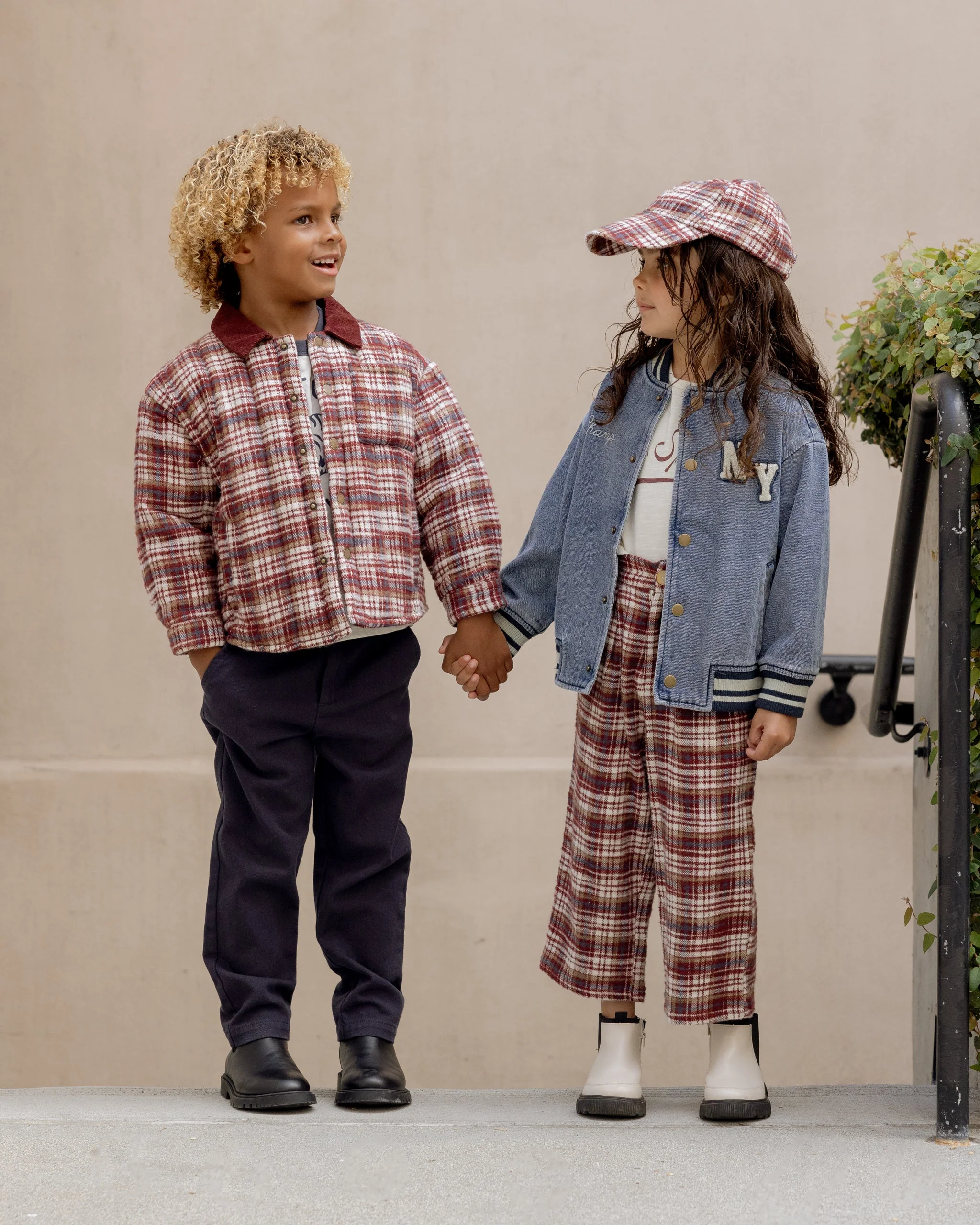 Nashville Quilted Jacket || Burgundy Plaid - Image 3