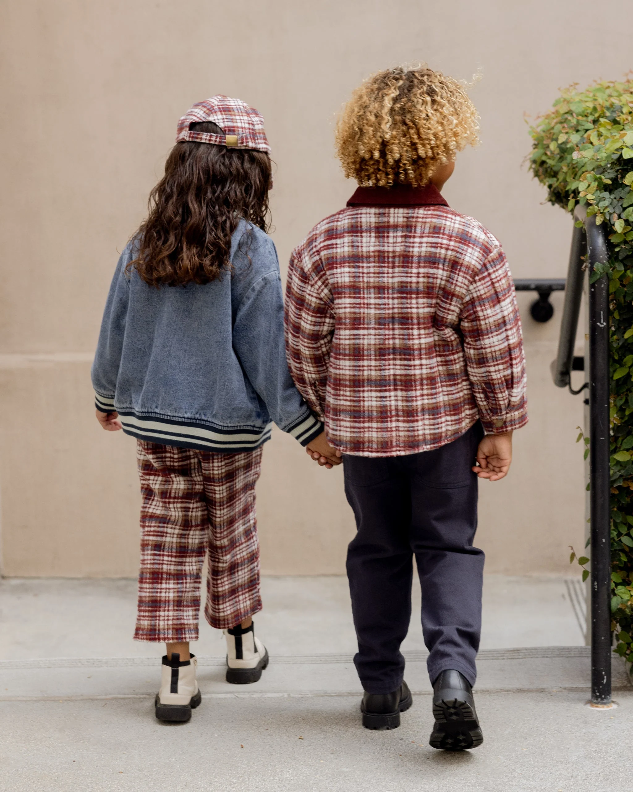 Nashville Quilted Jacket || Burgundy Plaid - Image 5