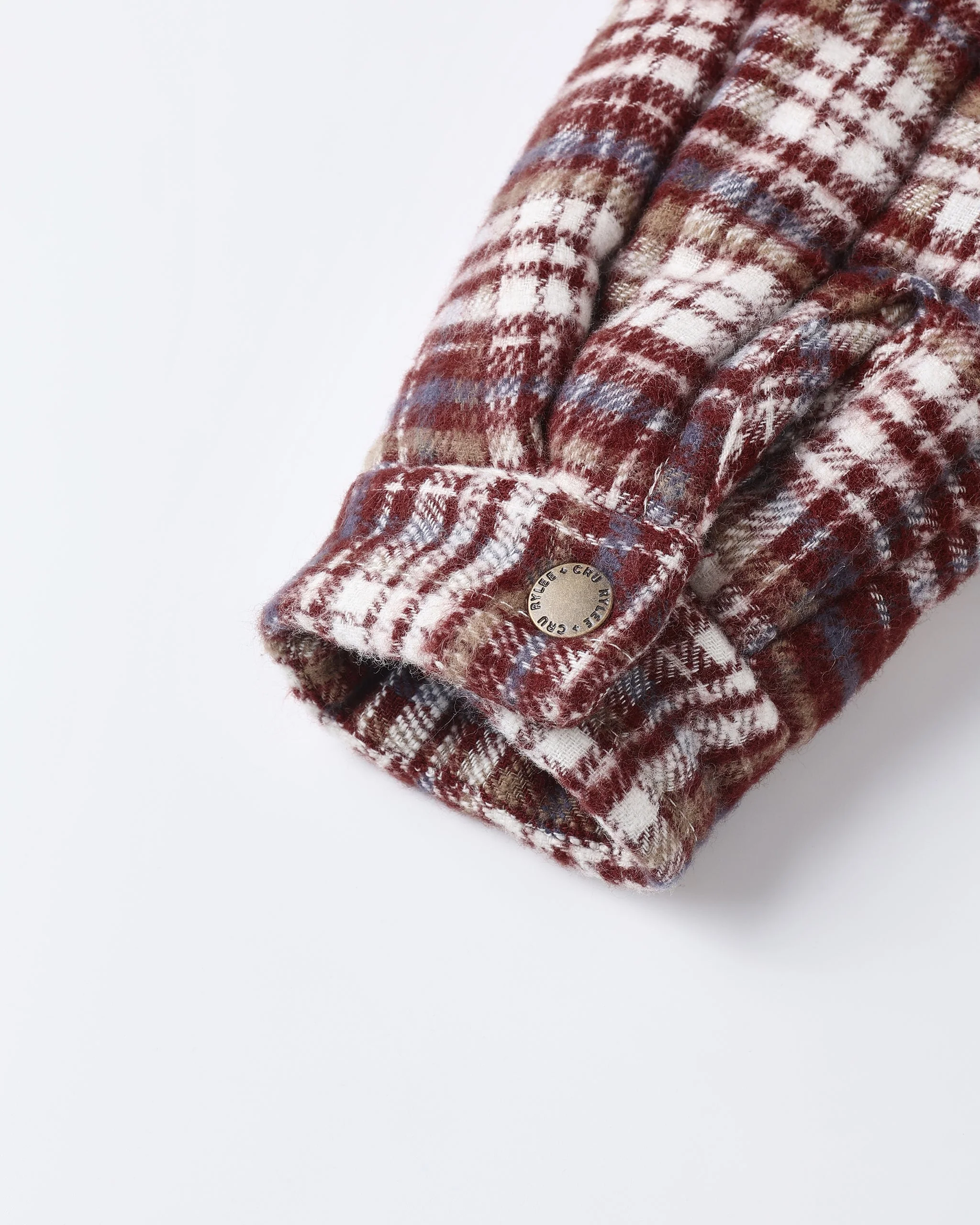 Nashville Quilted Jacket || Burgundy Plaid - Image 7