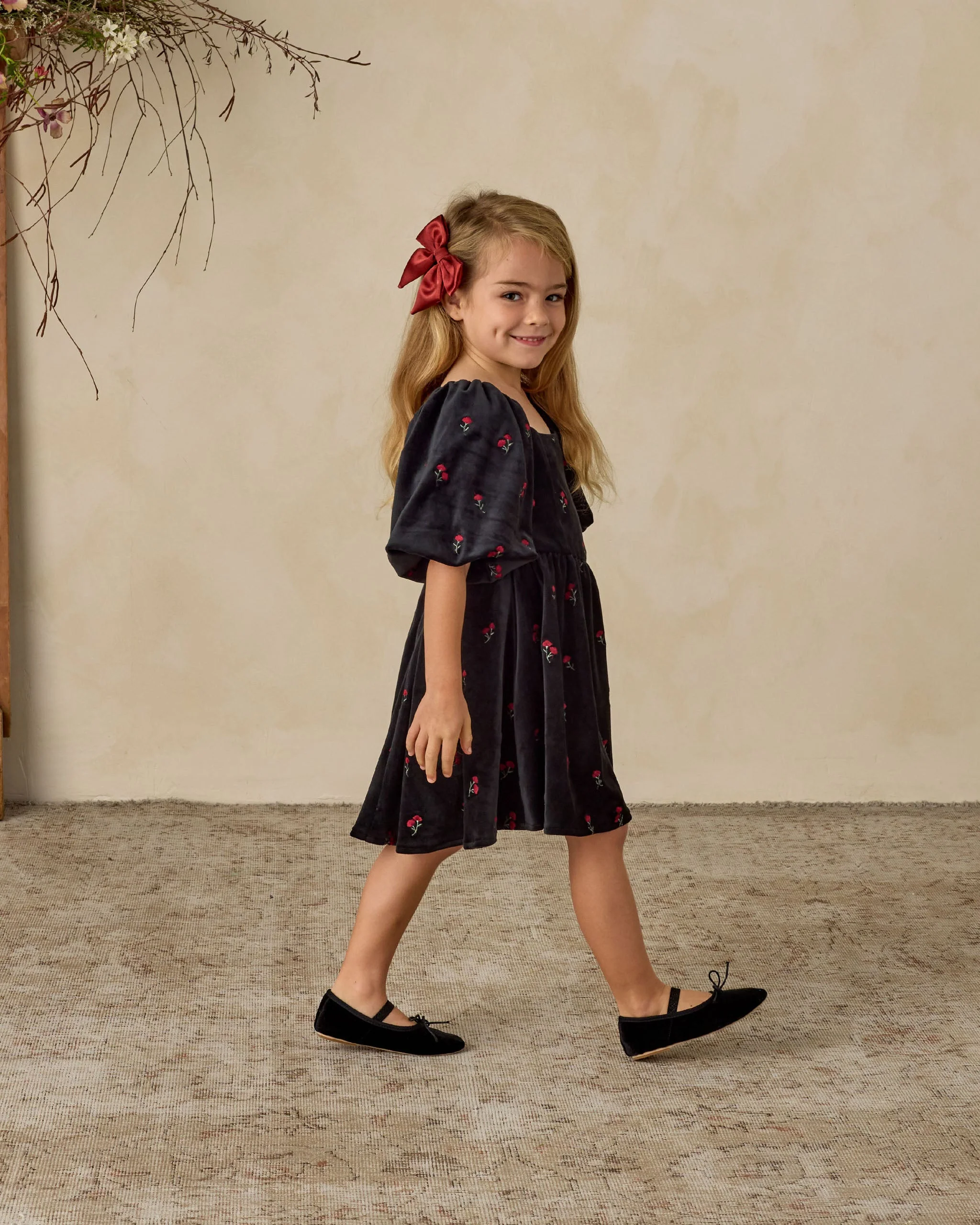 Nina Dress | Velvet Floral - Image 2