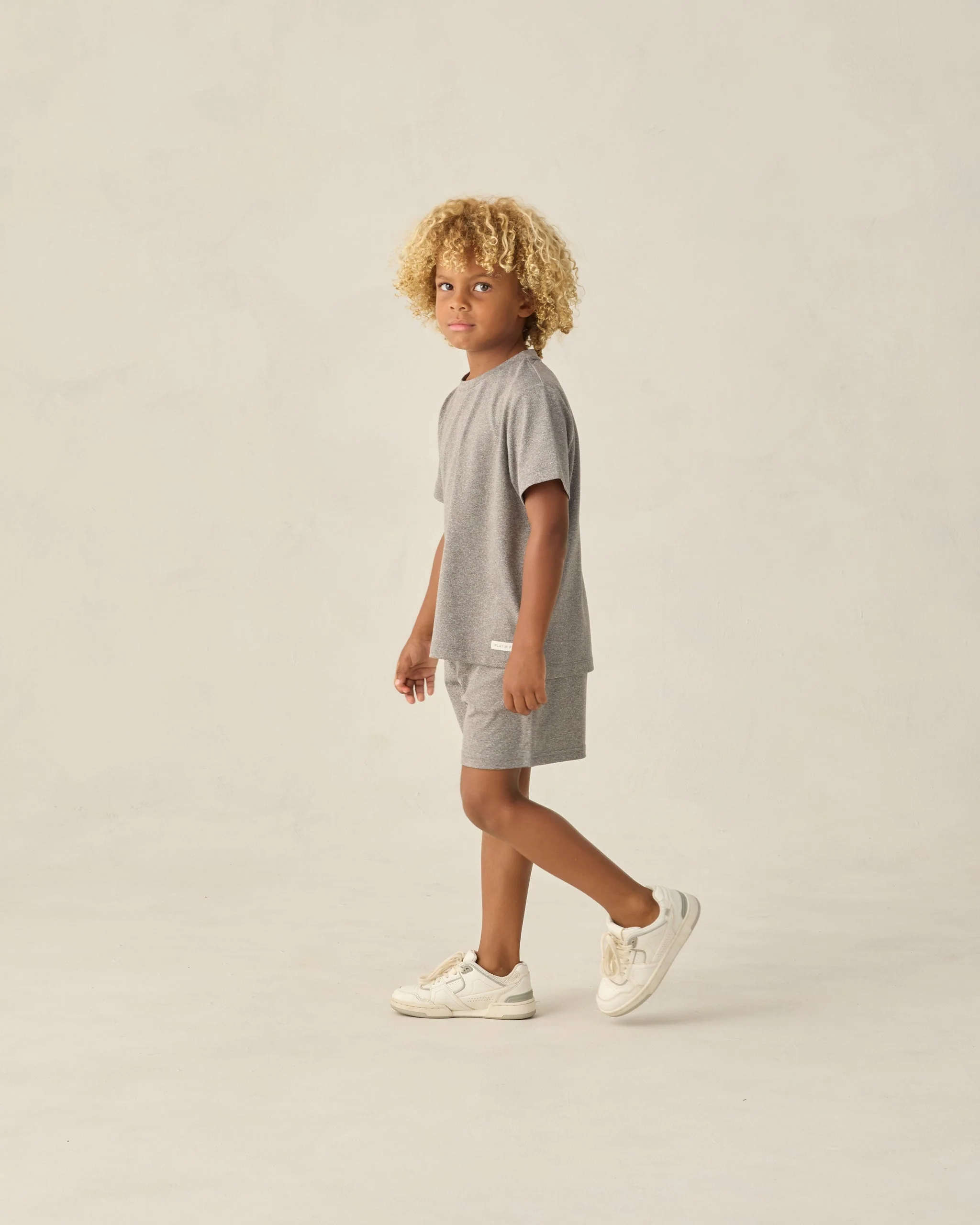 Oceanside Tech Short Heathered Grey - Image 2