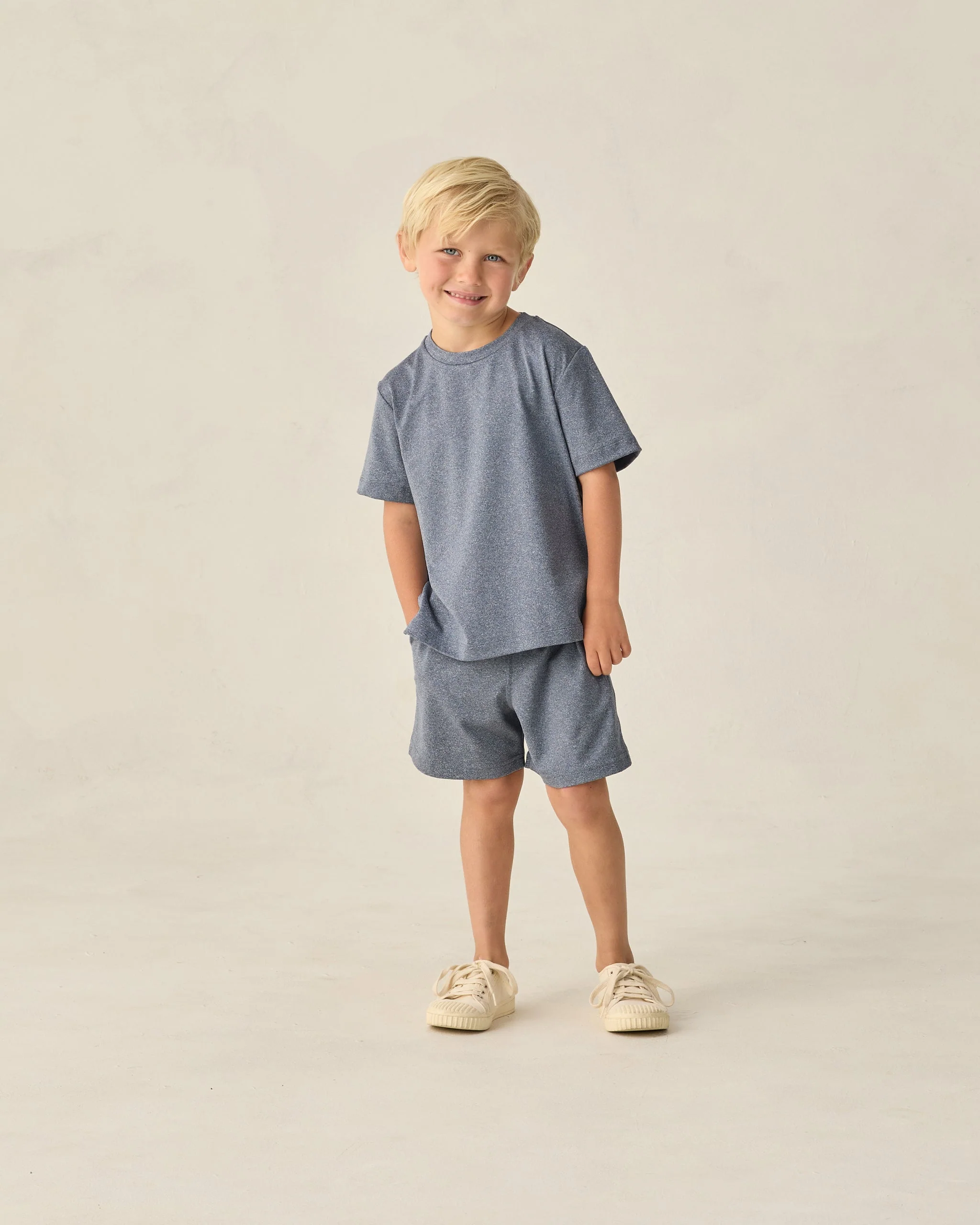 Oceanside Tech Short Heathered Marine - Image 2