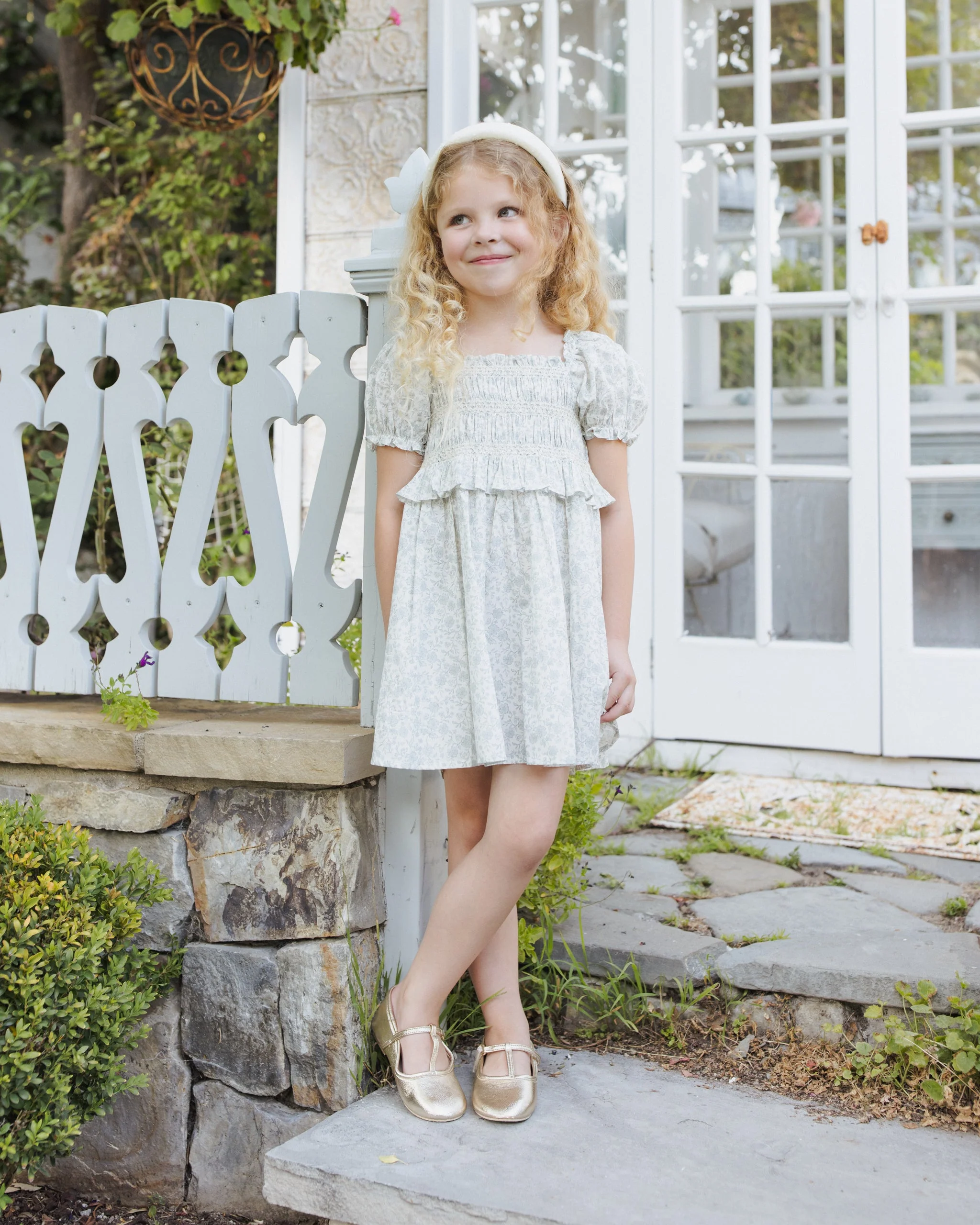 Olivia Dress Sky Floral - Image 4