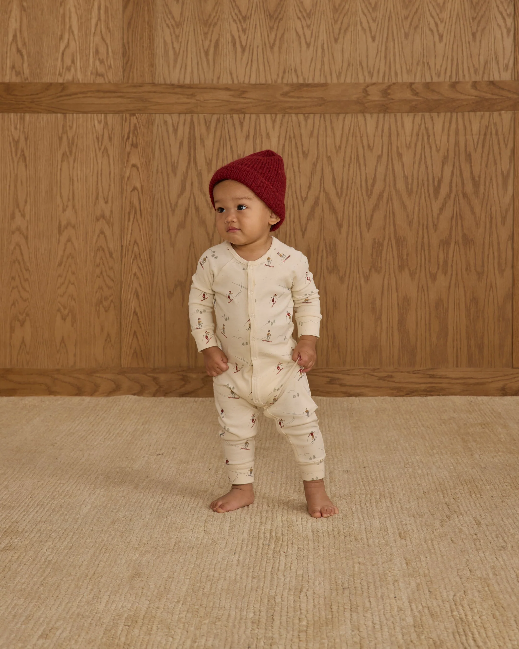 Organic Long John Pajamas || Skiers - Image 2