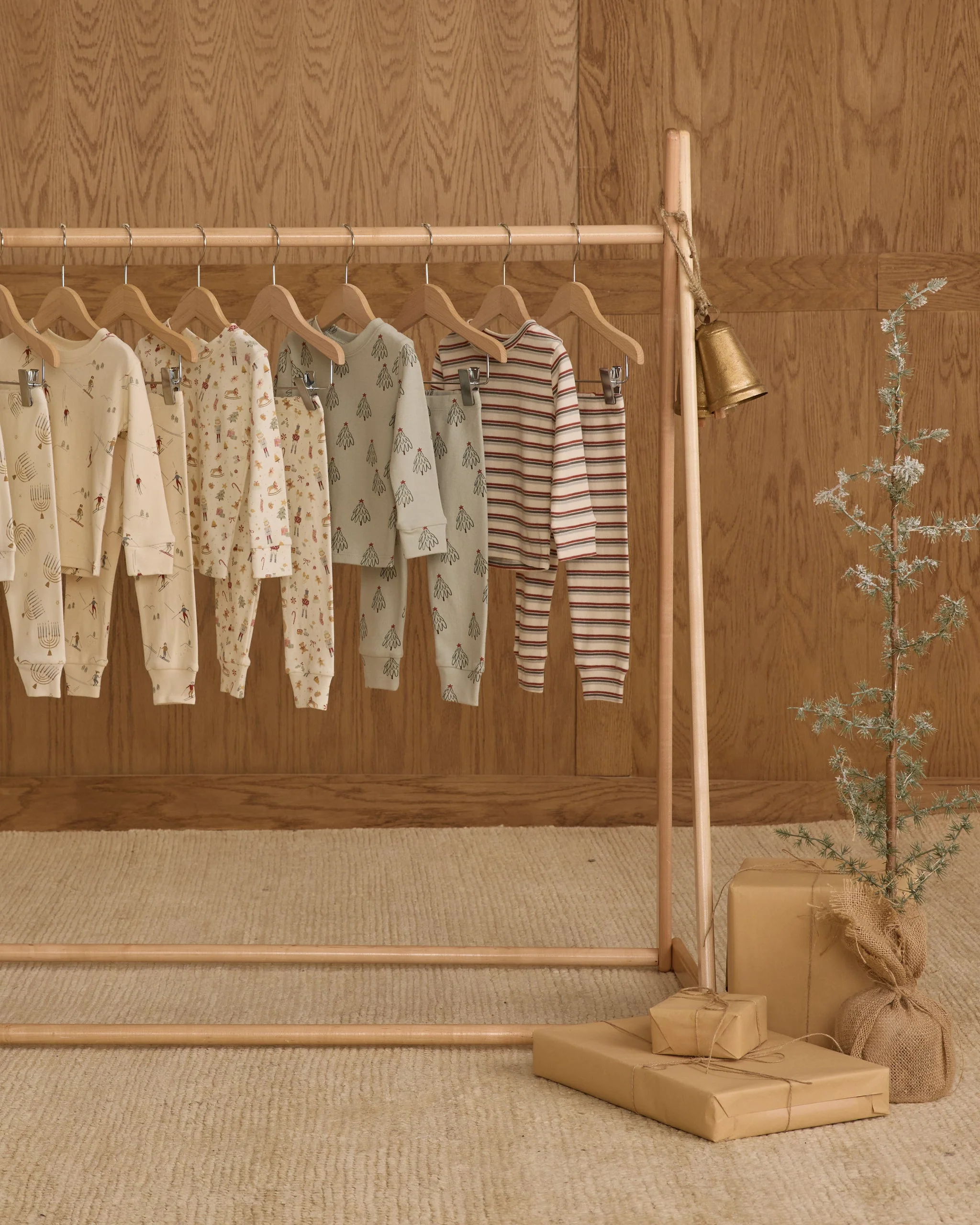 Organic Long Sleeve Pajama Set || Holiday Stripe - Image 7