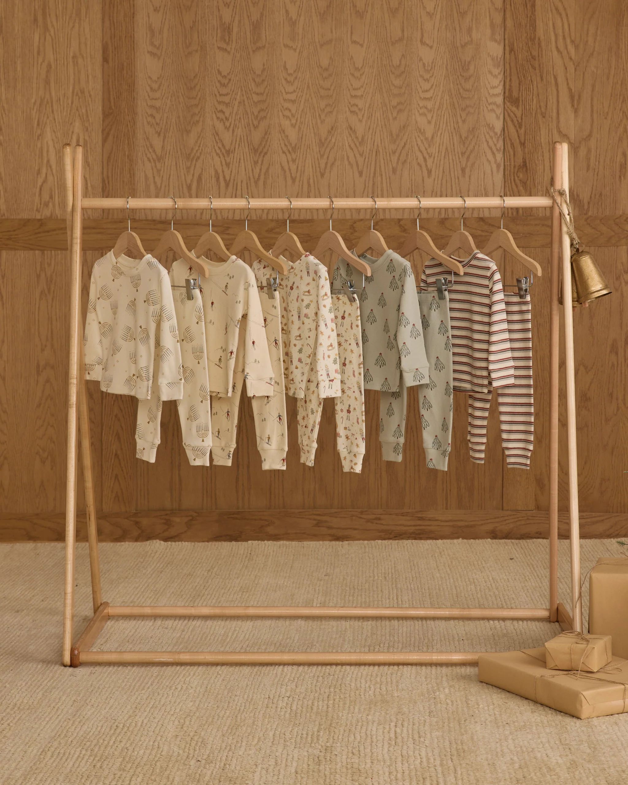 Organic Long Sleeve Pajama Set || Holiday Stripe - Image 8