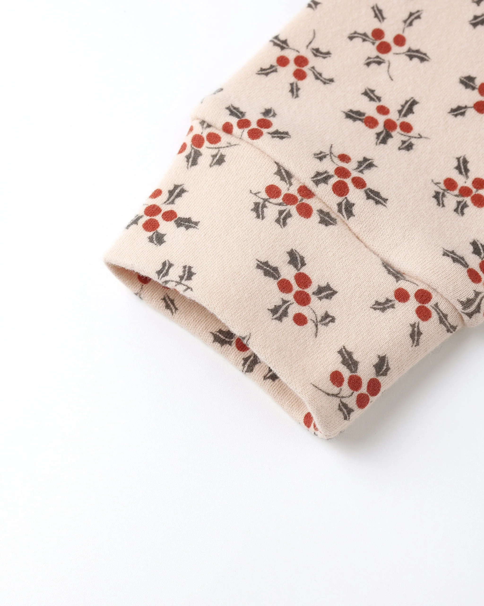Organic Long Sleeve Pajama Set || Holly Berry - Image 5