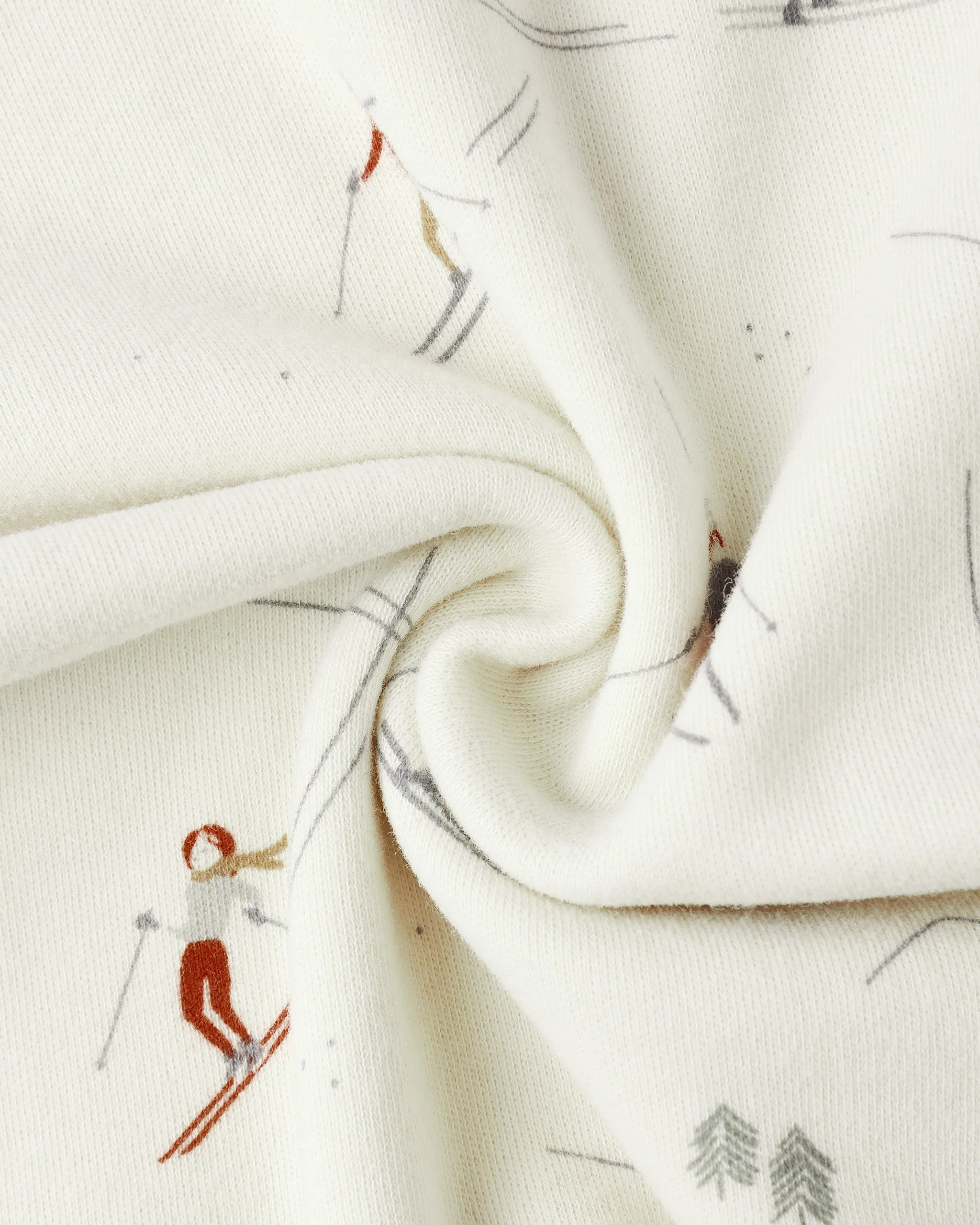 Organic Long Sleeve Pajama Set || Skiers - Image 8