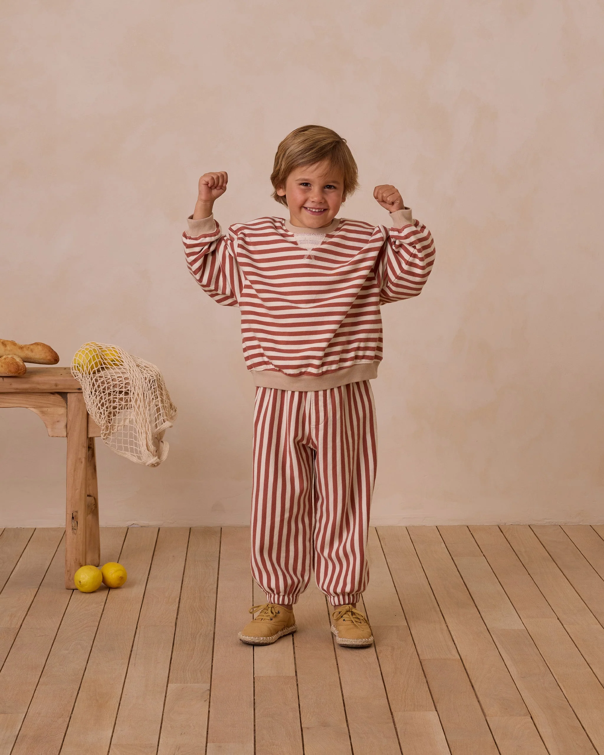 Oversized Crew || Poppy Stripe - Image 3