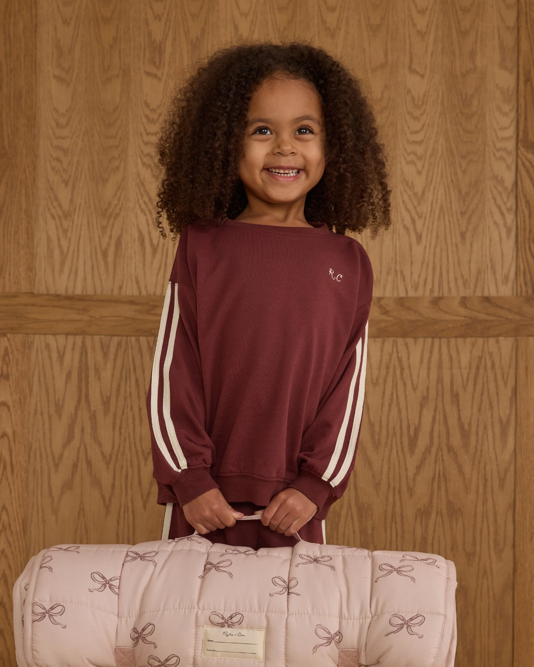 Oversized Sweatshirt || Burgundy - Image 2