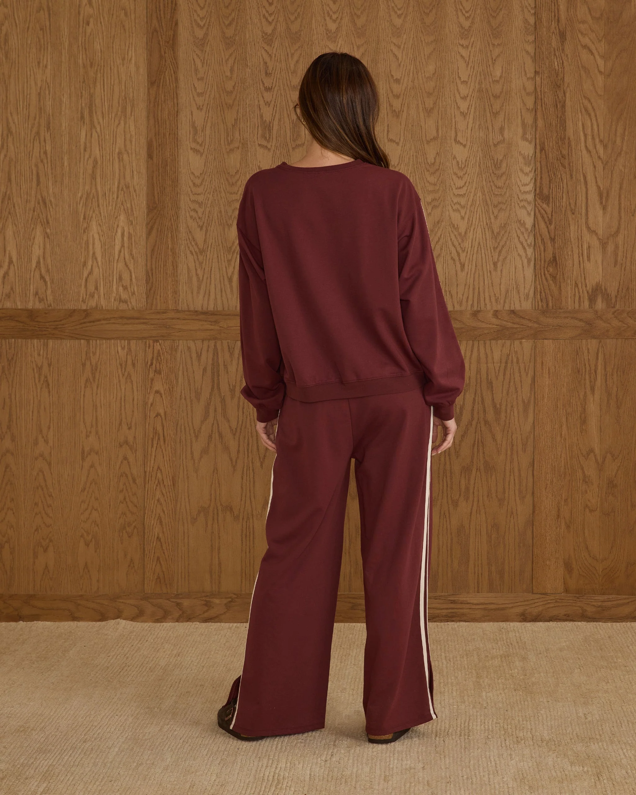 Oversized Sweatshirt | Burgundy - Image 2