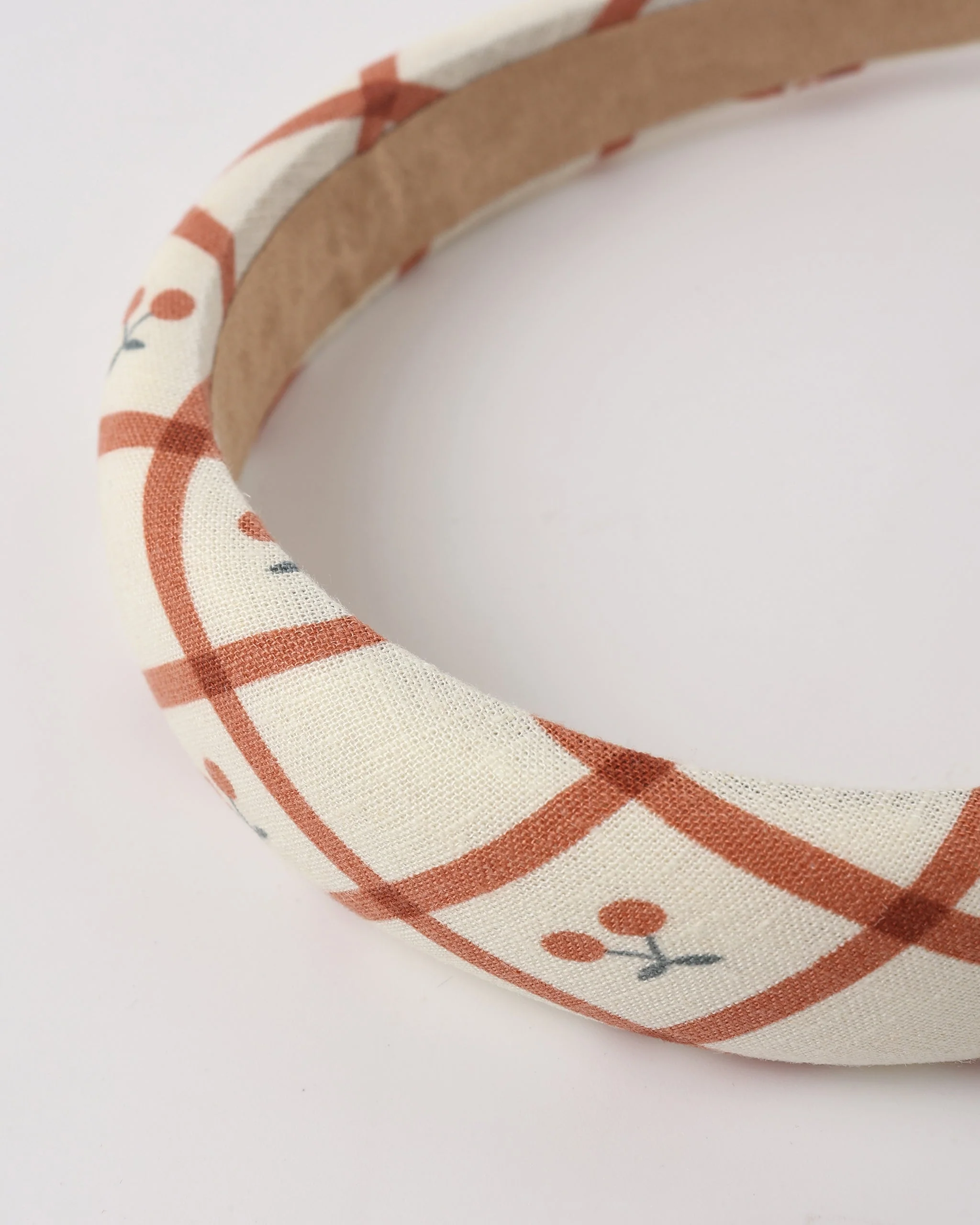Padded Headband Cherry Check - Image 4