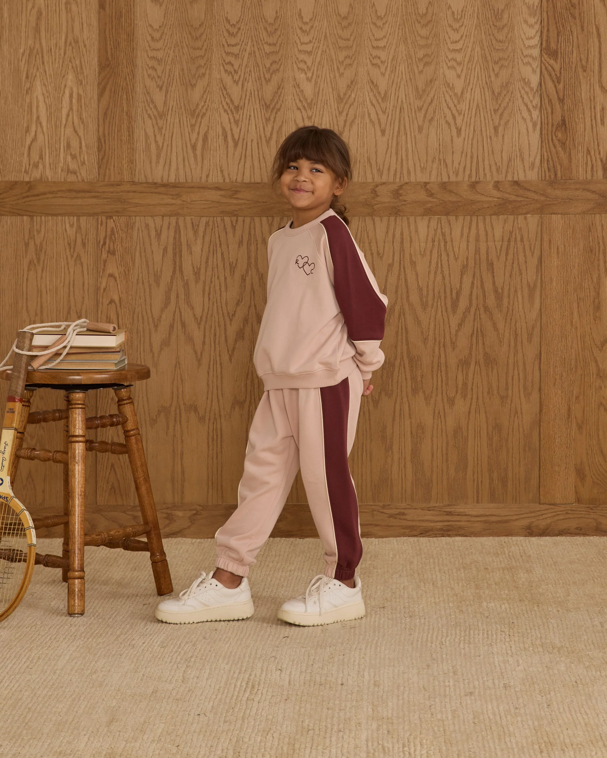 Paneled Sweatshirt || Blush - Image 3