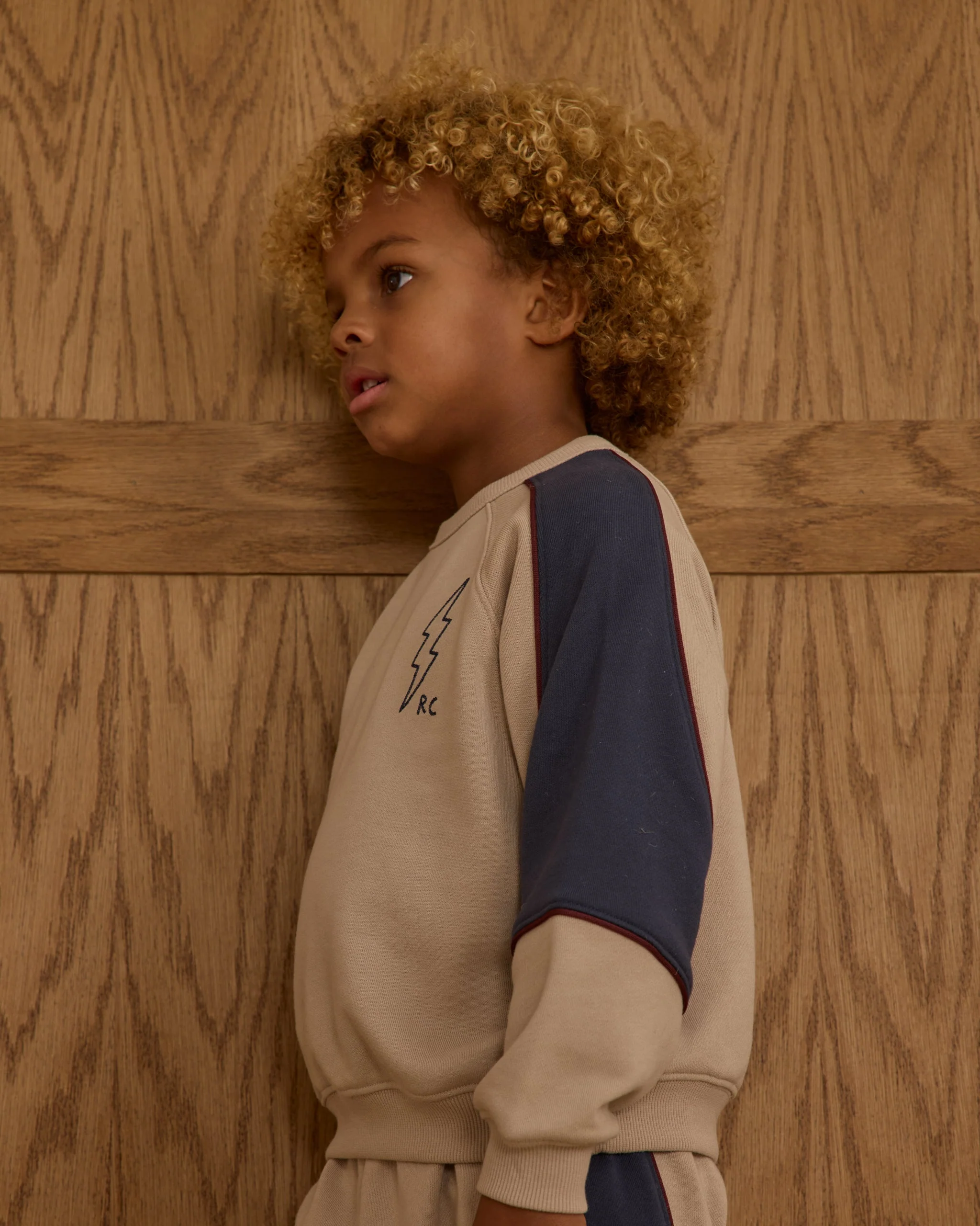 Paneled Sweatshirt || Stone - Image 3