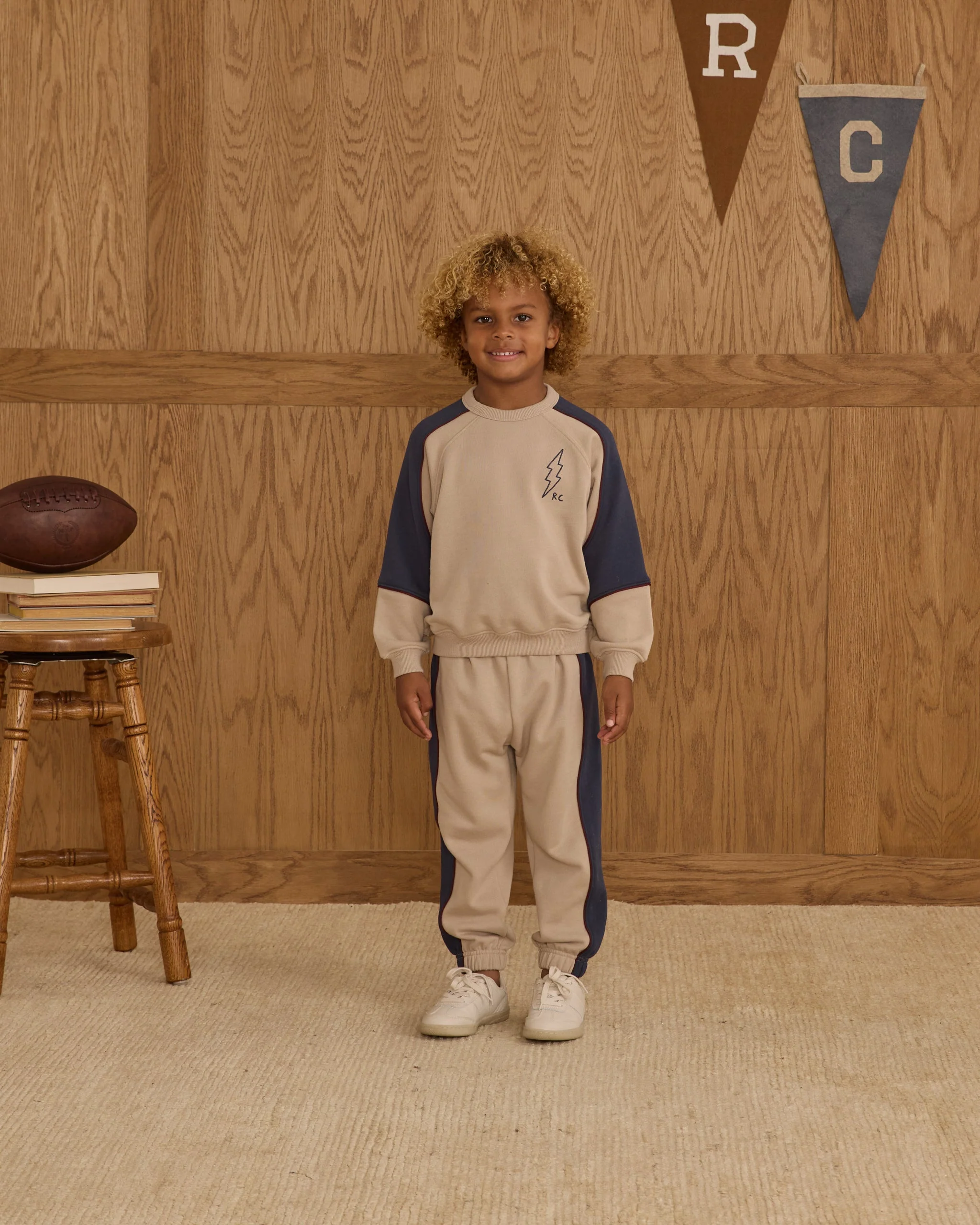 Paneled Sweatshirt || Stone - Image 4