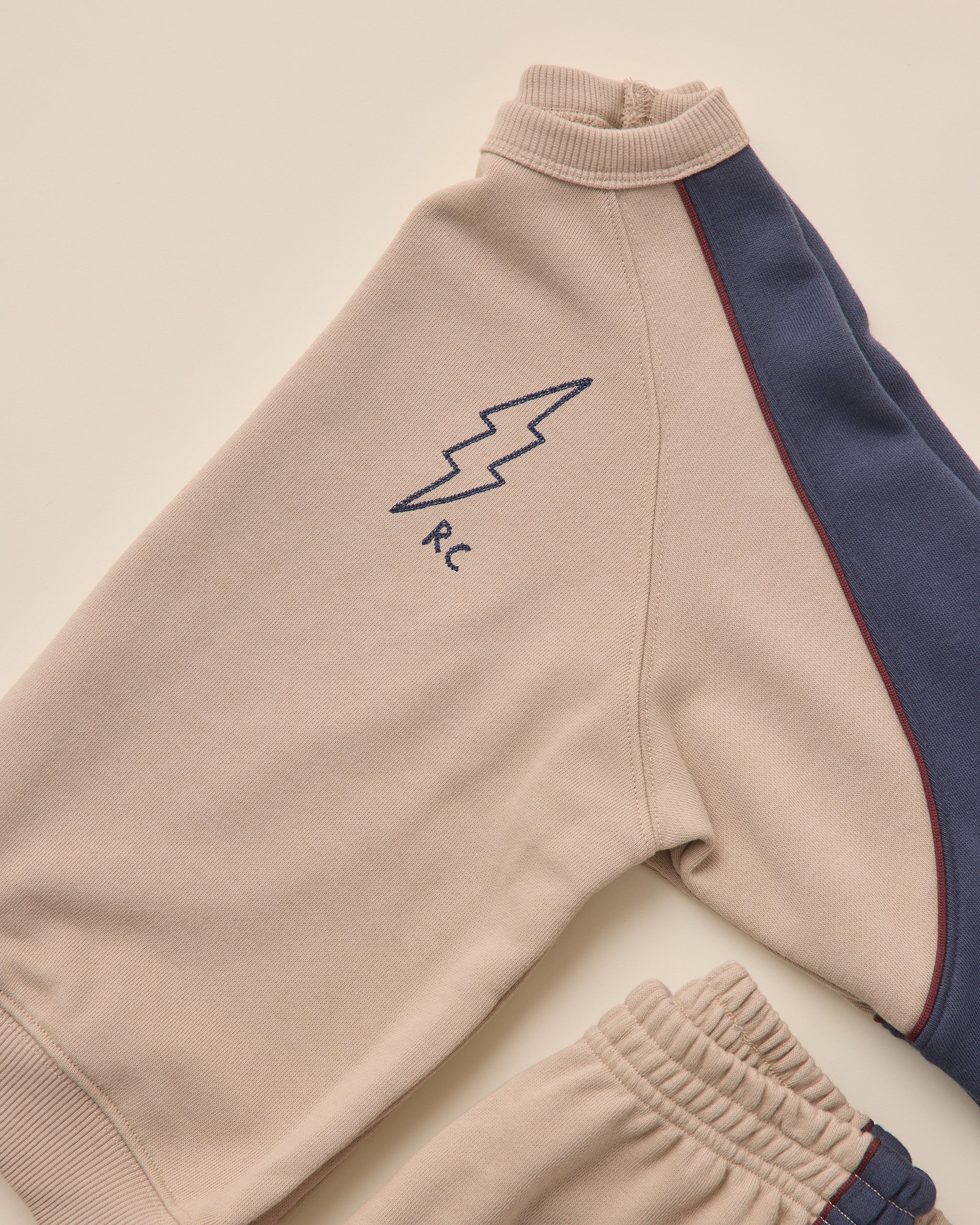 Paneled Sweatshirt || Stone - Image 6