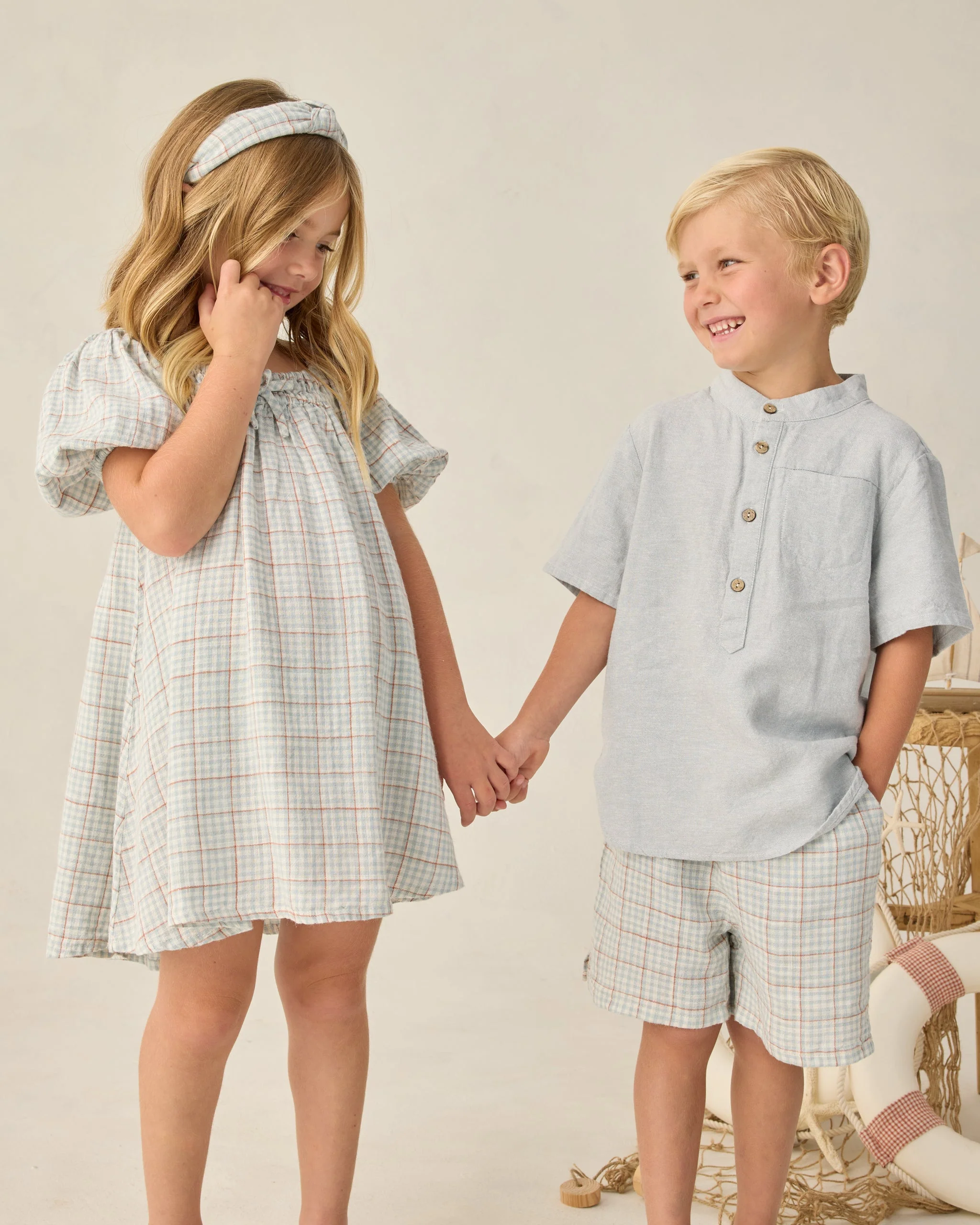 Perry Short Light Blue Plaid - Image 4