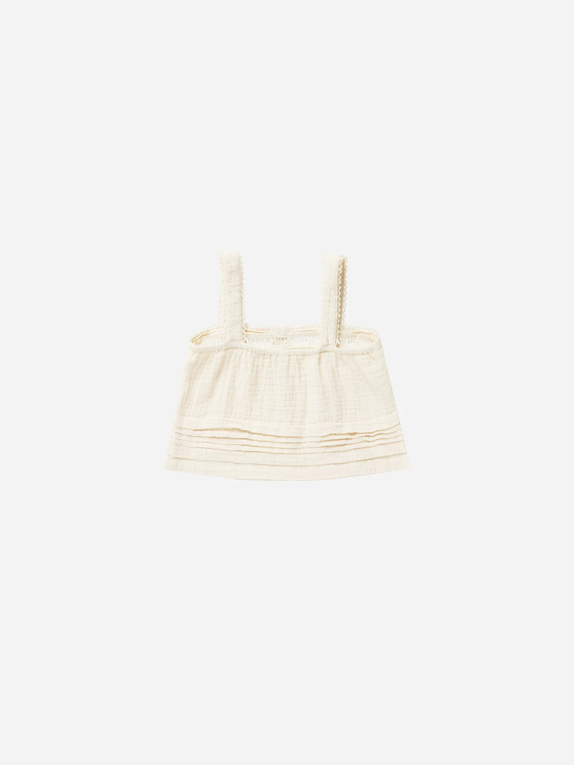 Pleat Tank || Ivory - Image 2