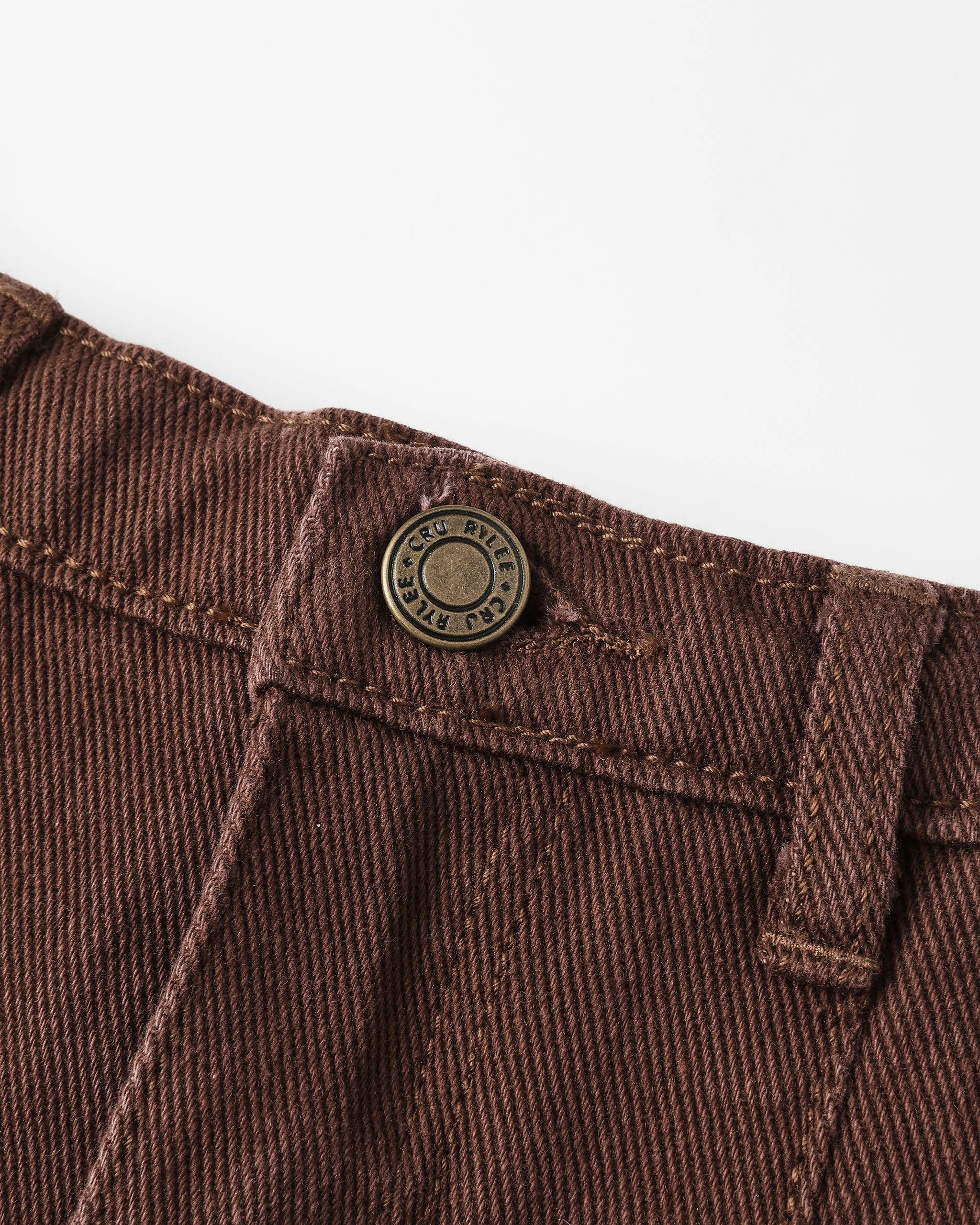 Pleated Denim Skirt || Washed Brown - Image 8