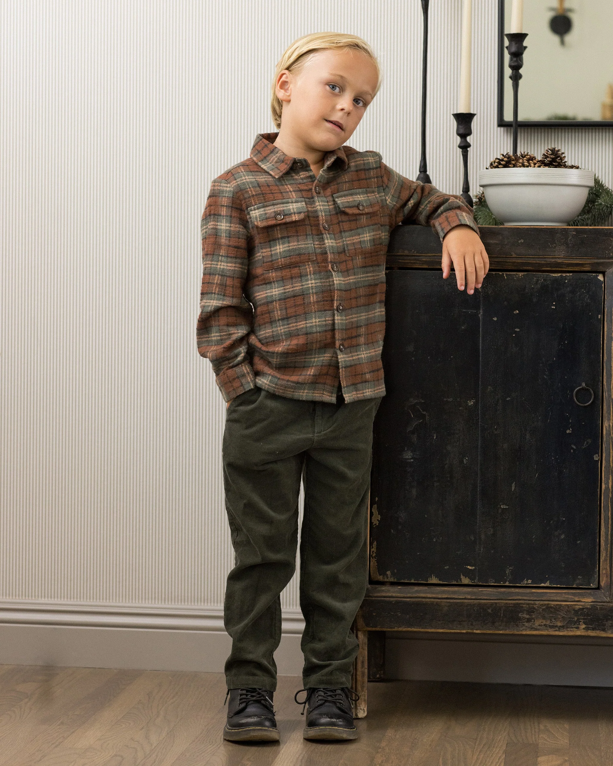 Pocketed Flannel Shirt || Holiday Plaid - Image 3