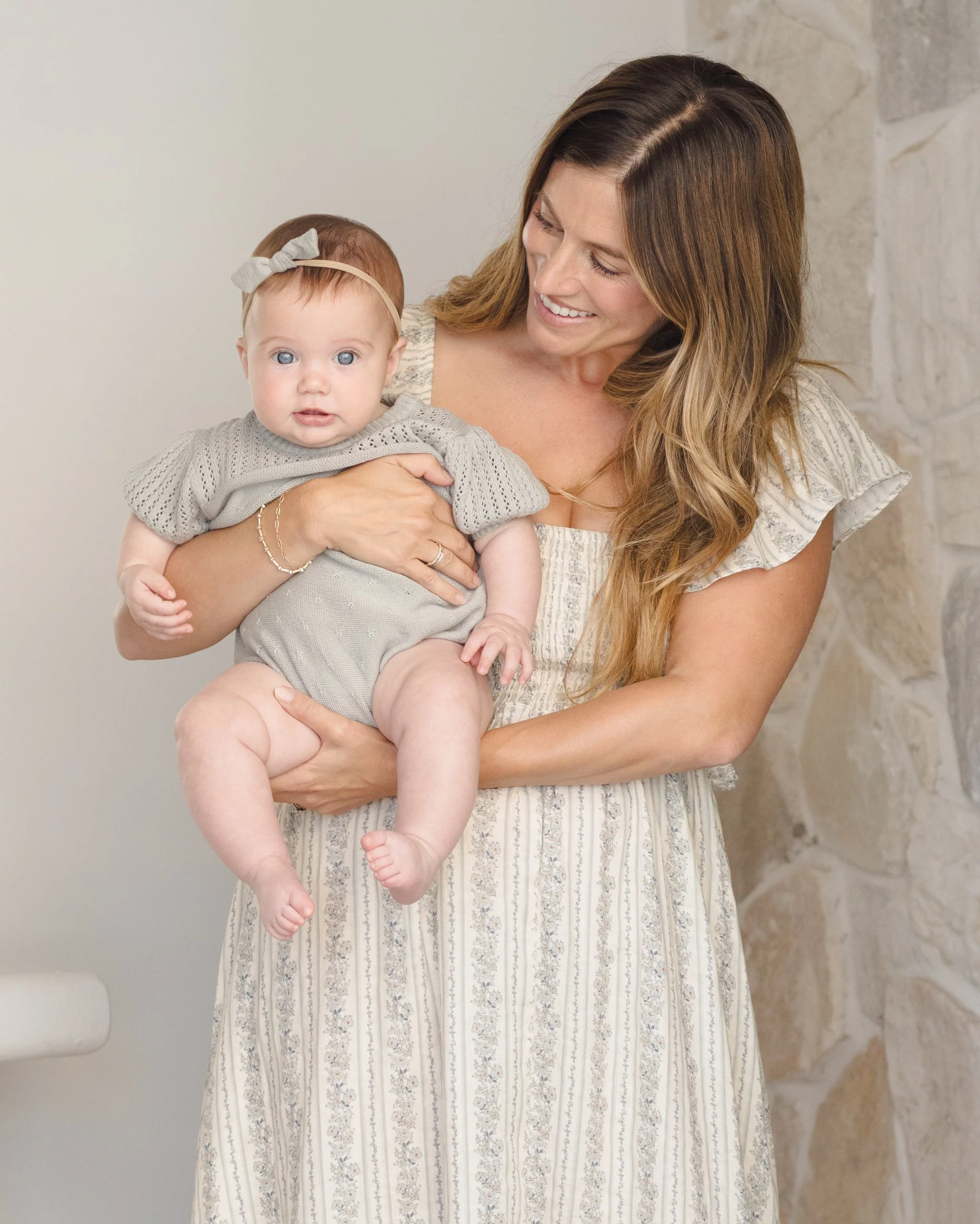 Pointelle Knit Romper Sage - Image 4