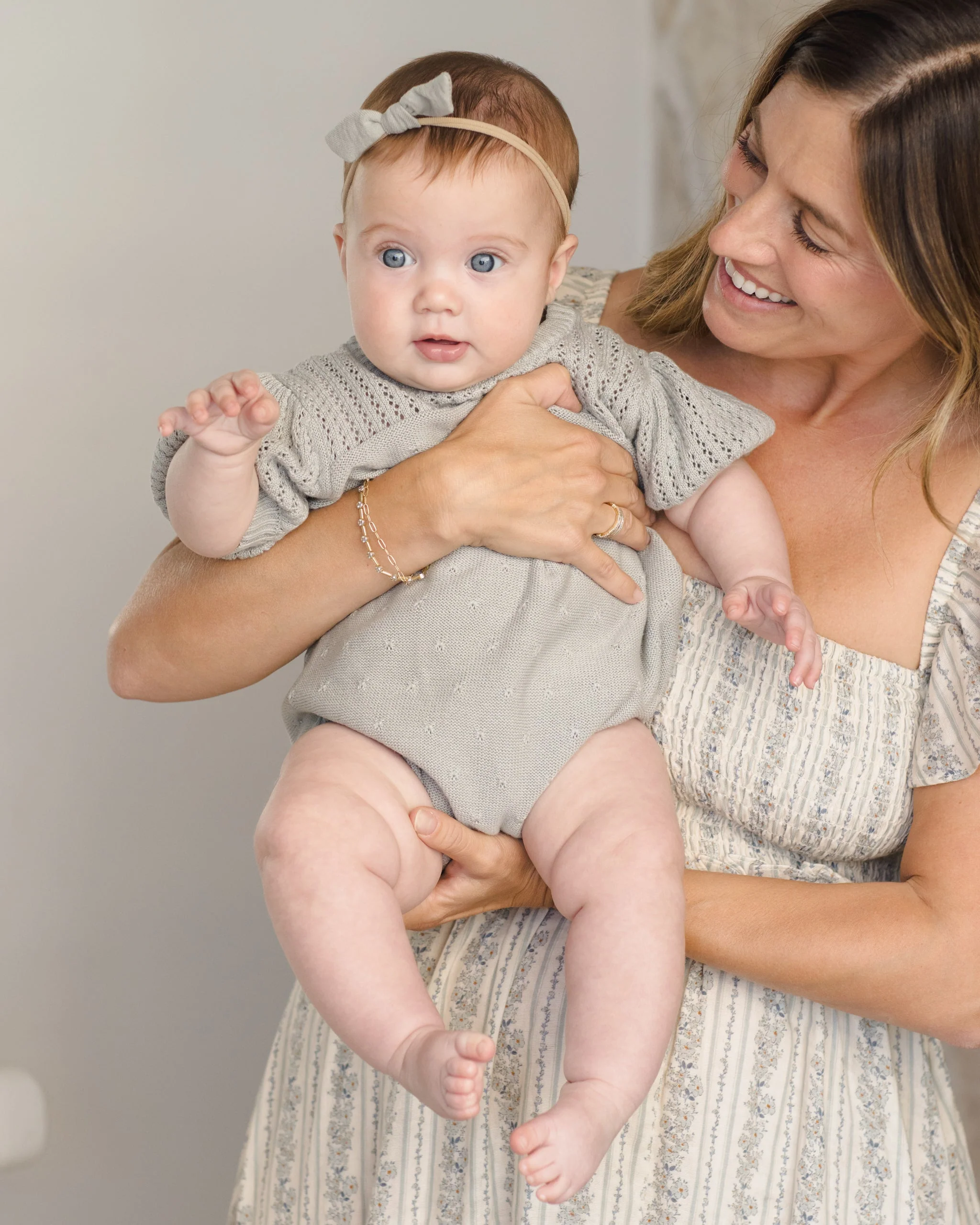 Pointelle Knit Romper Sage - Image 5