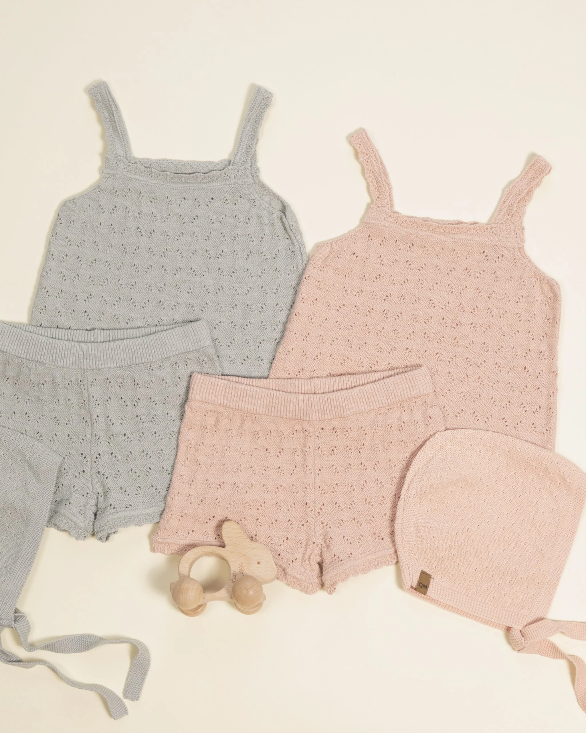 Pointelle Knit Tank + Short Set Melon - Image 2