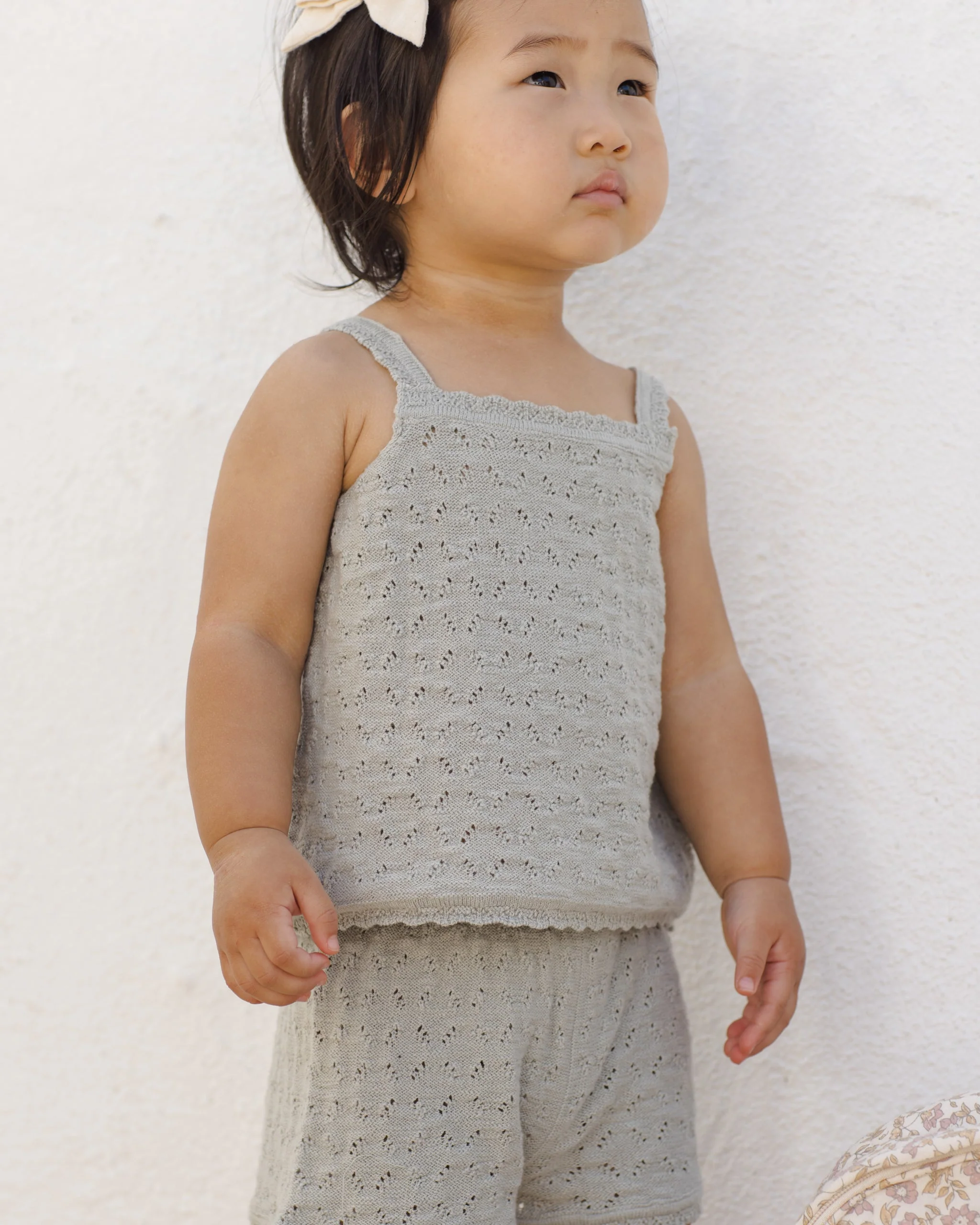 Pointelle Knit Tank + Short Set Sage - Image 4