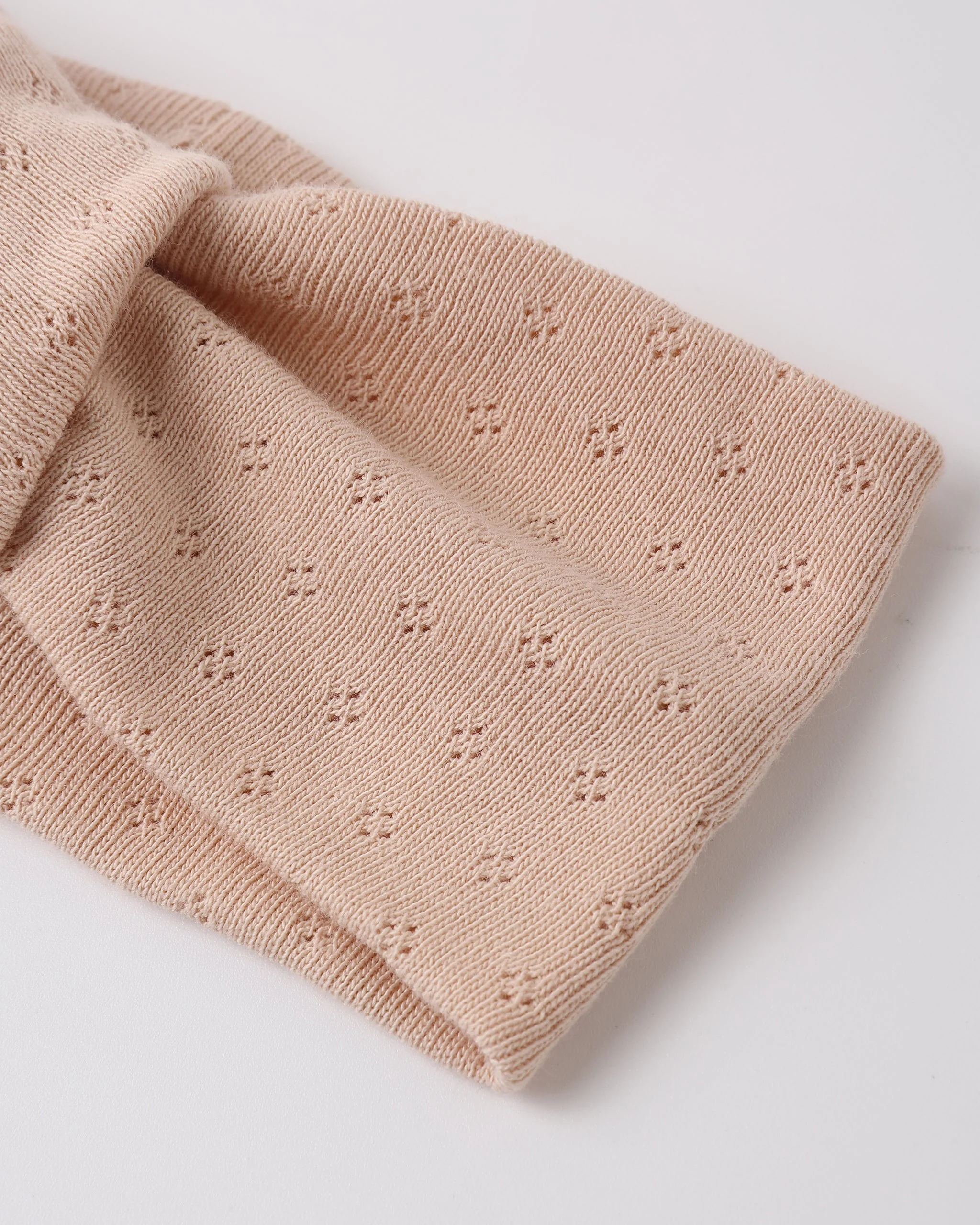 Pointelle Knotted Headband Melon - Image 4