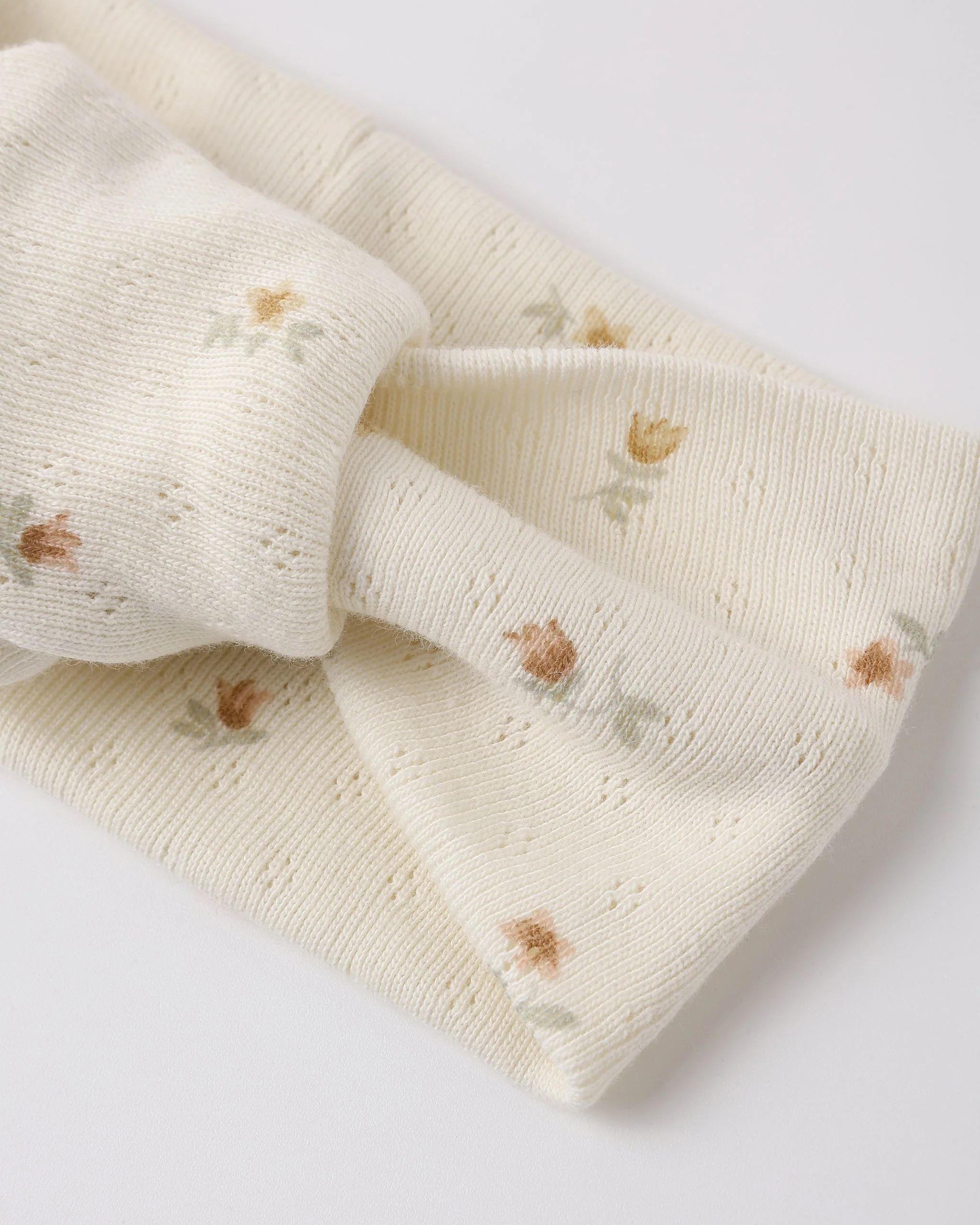 Pointelle Knotted Headband Petit Fleur - Image 6
