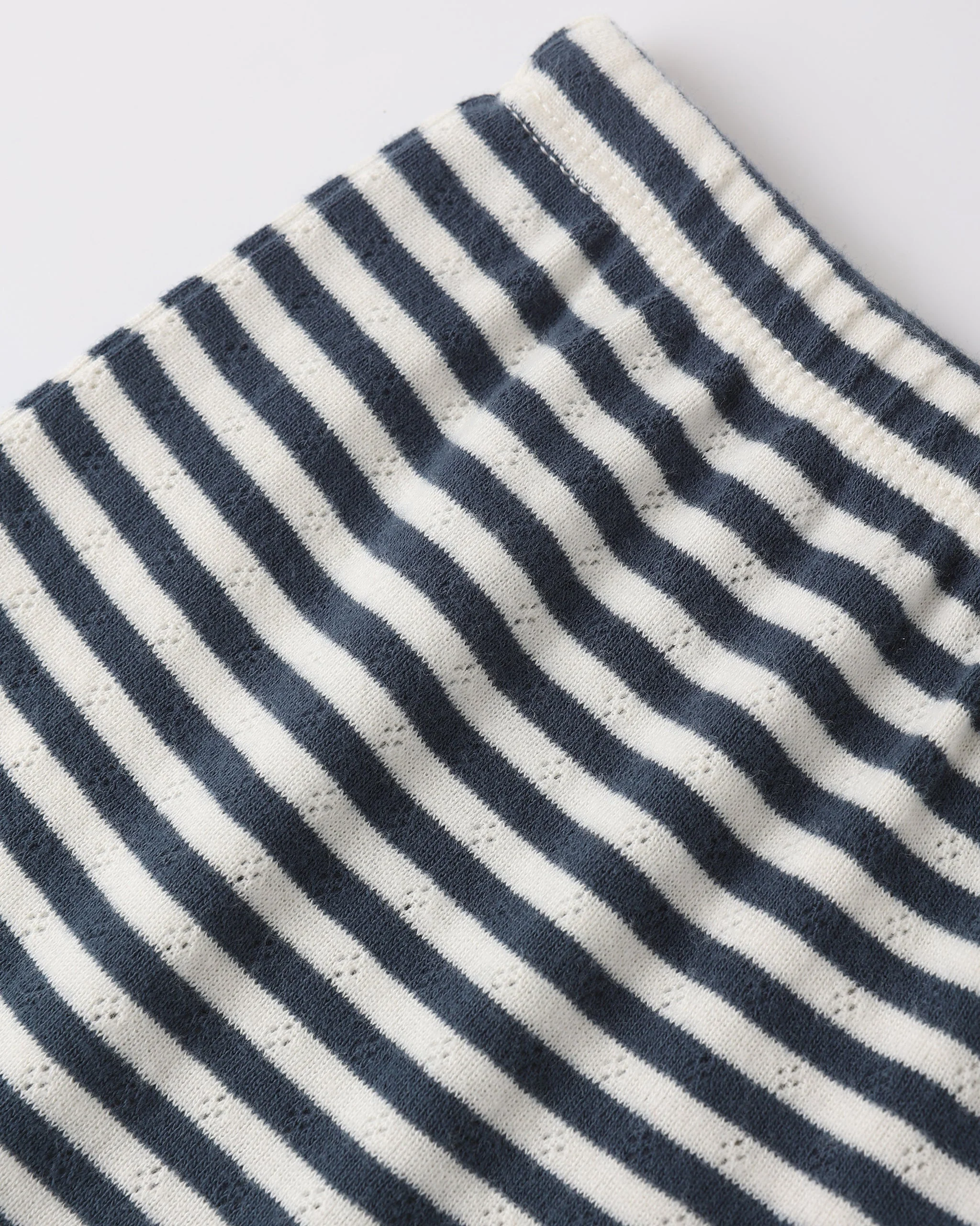 Pointelle Shorts Navy Stripe - Image 6