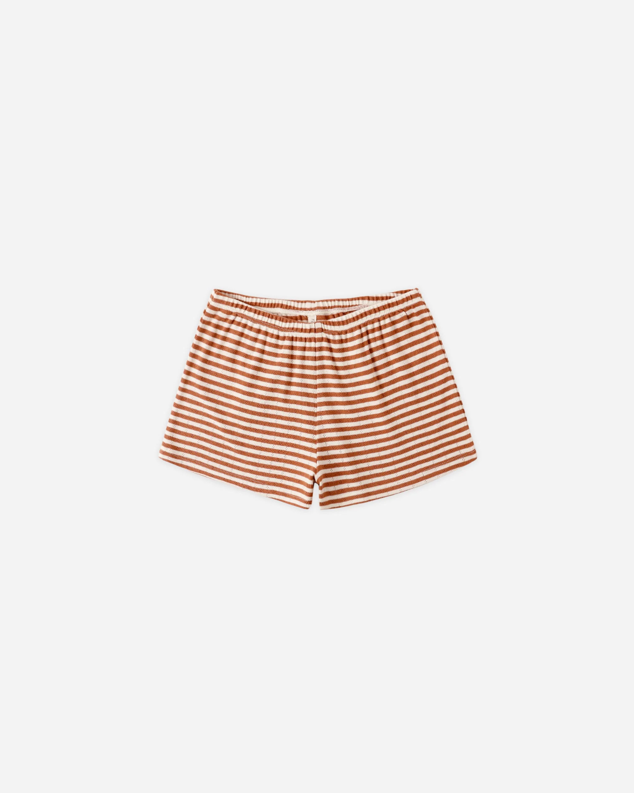 Pointelle Shorts Poppy Stripe