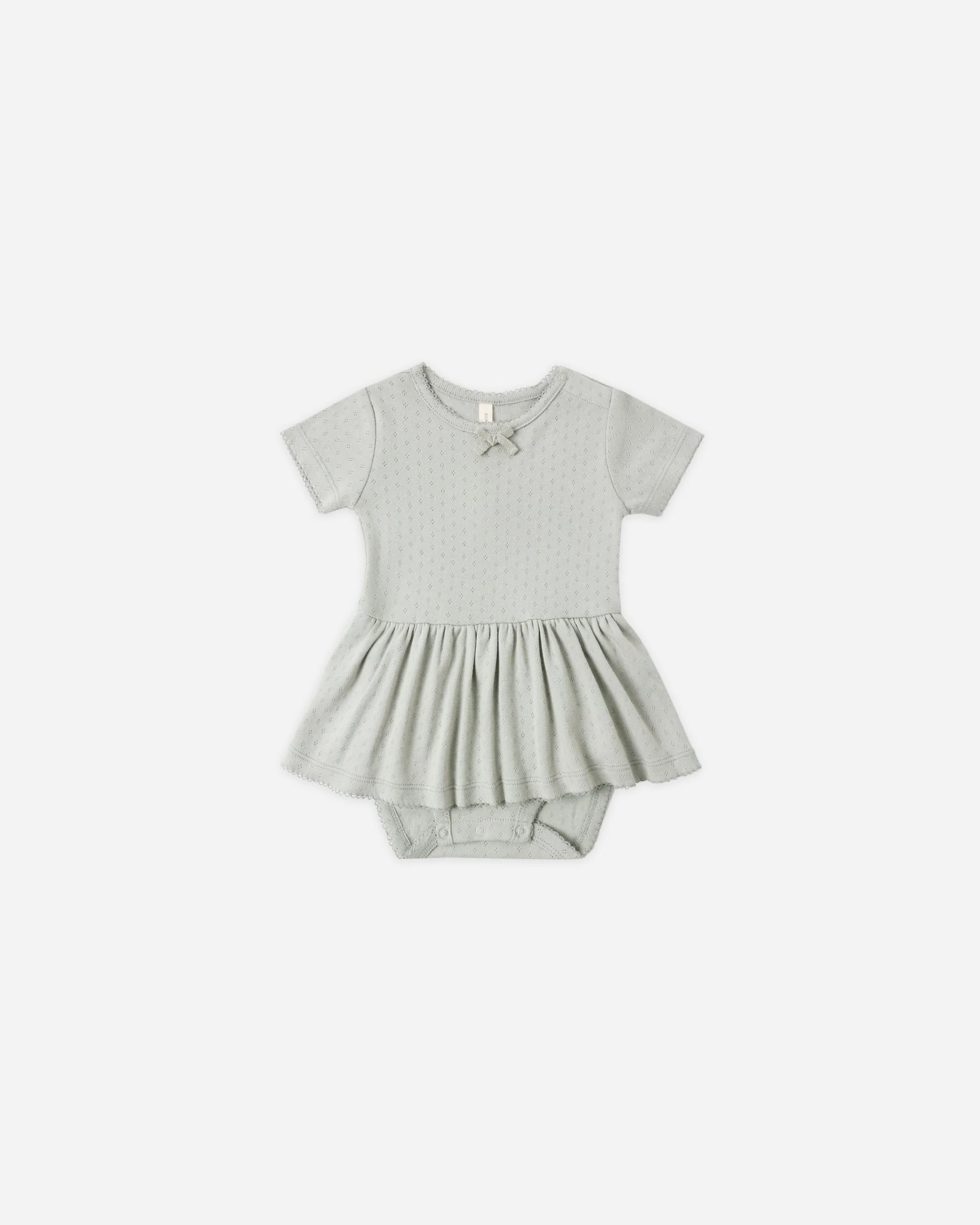 Pointelle Skirted Bodysuit Sage
