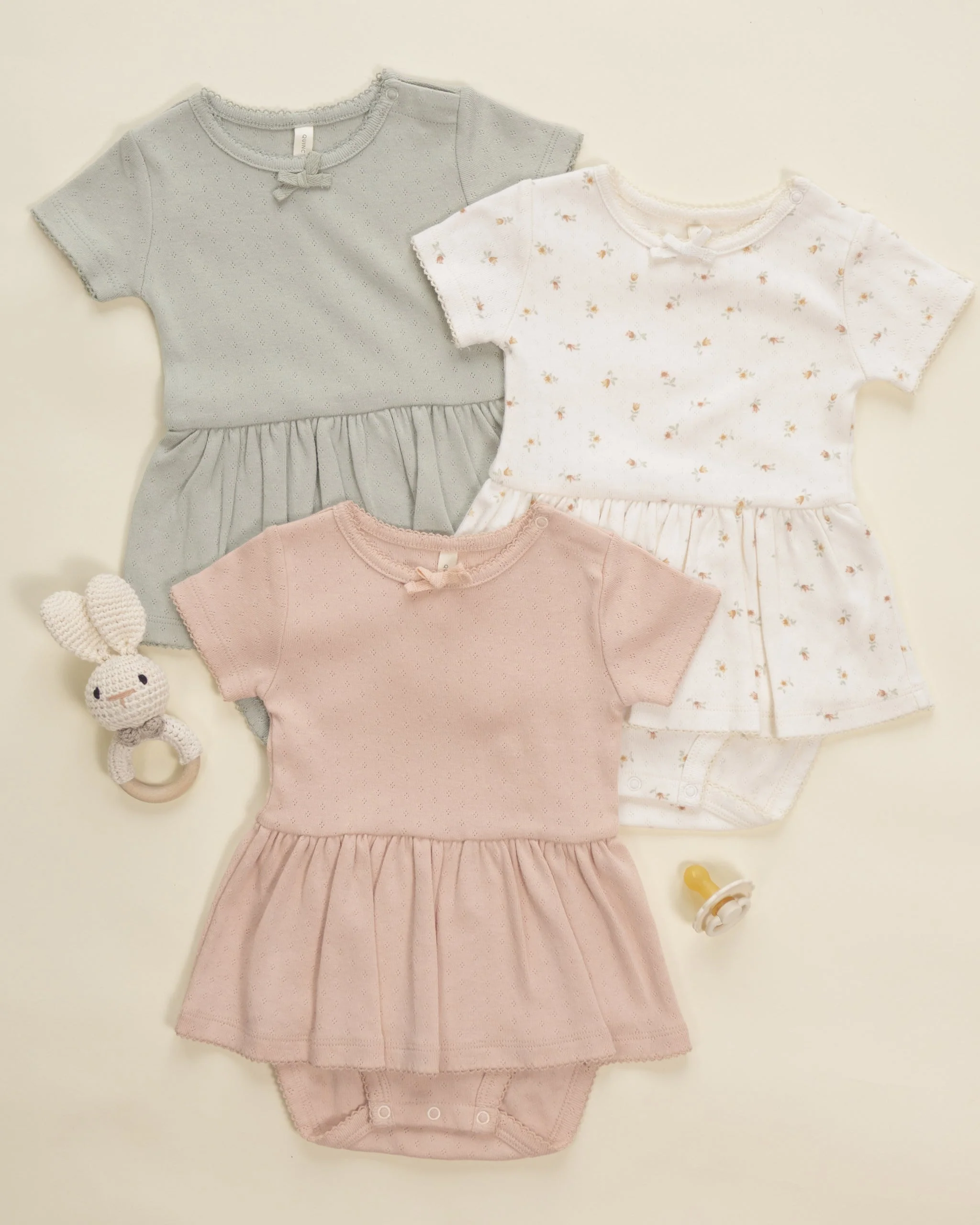 Pointelle Skirted Bodysuit Sage - Image 3