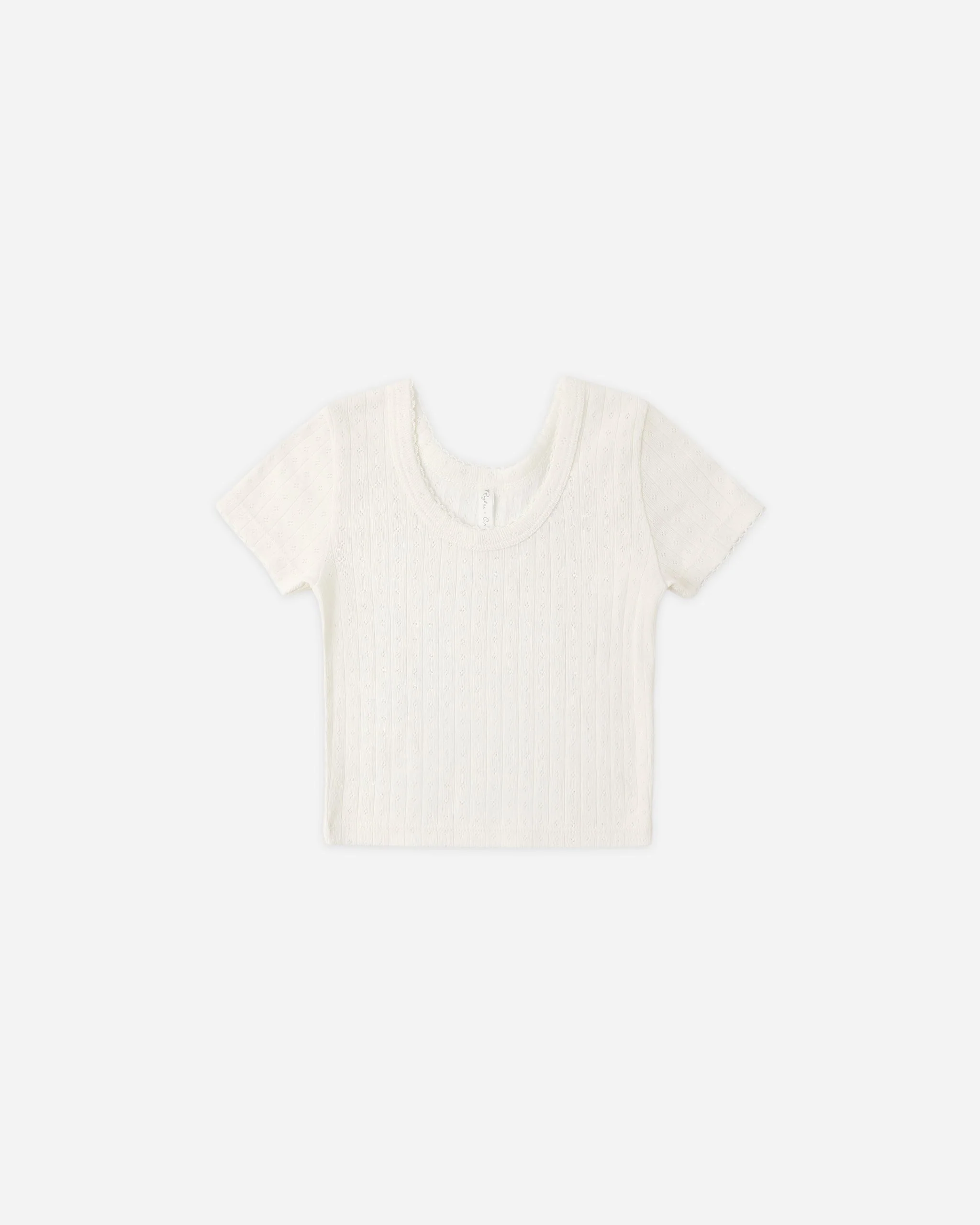 Pointelle Tee Ivory