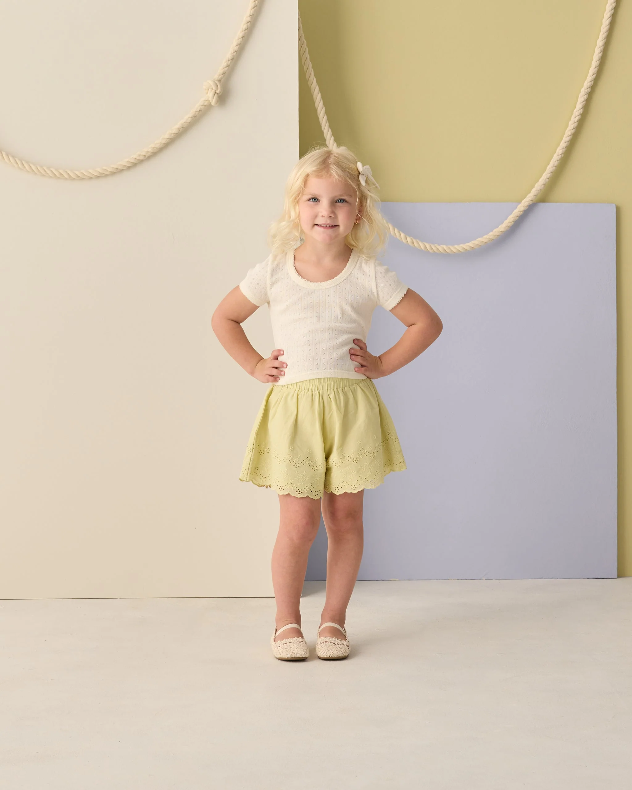 Pointelle Tee Ivory - Image 3