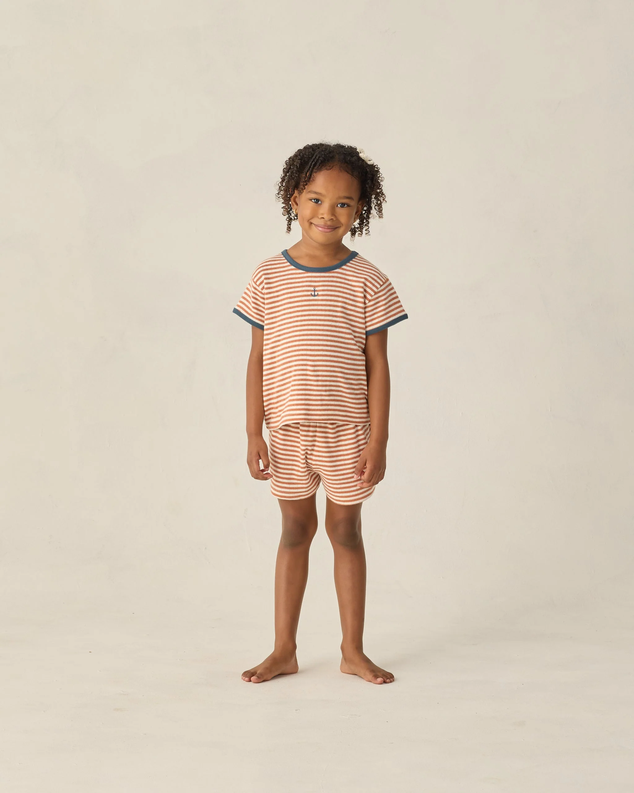 Pointelle Tee Poppy Stripe - Image 4