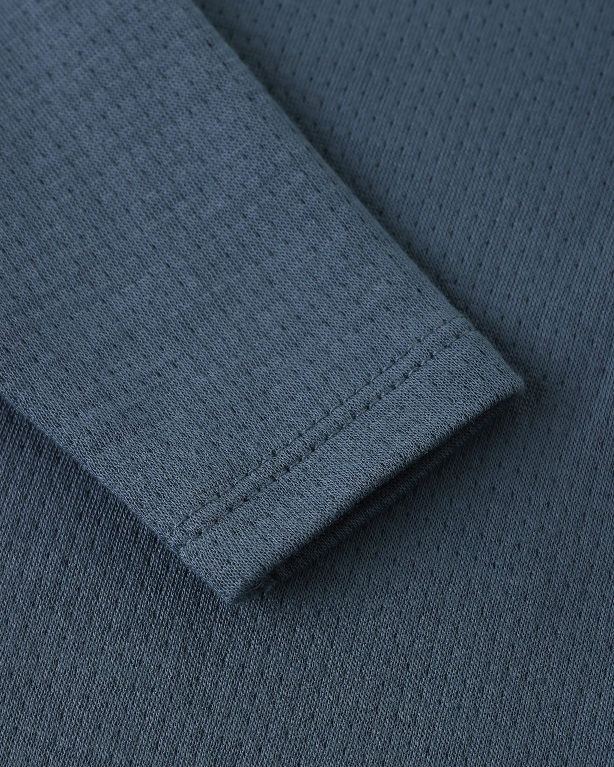 Pointelle Wrap Footie || Ocean - Image 4