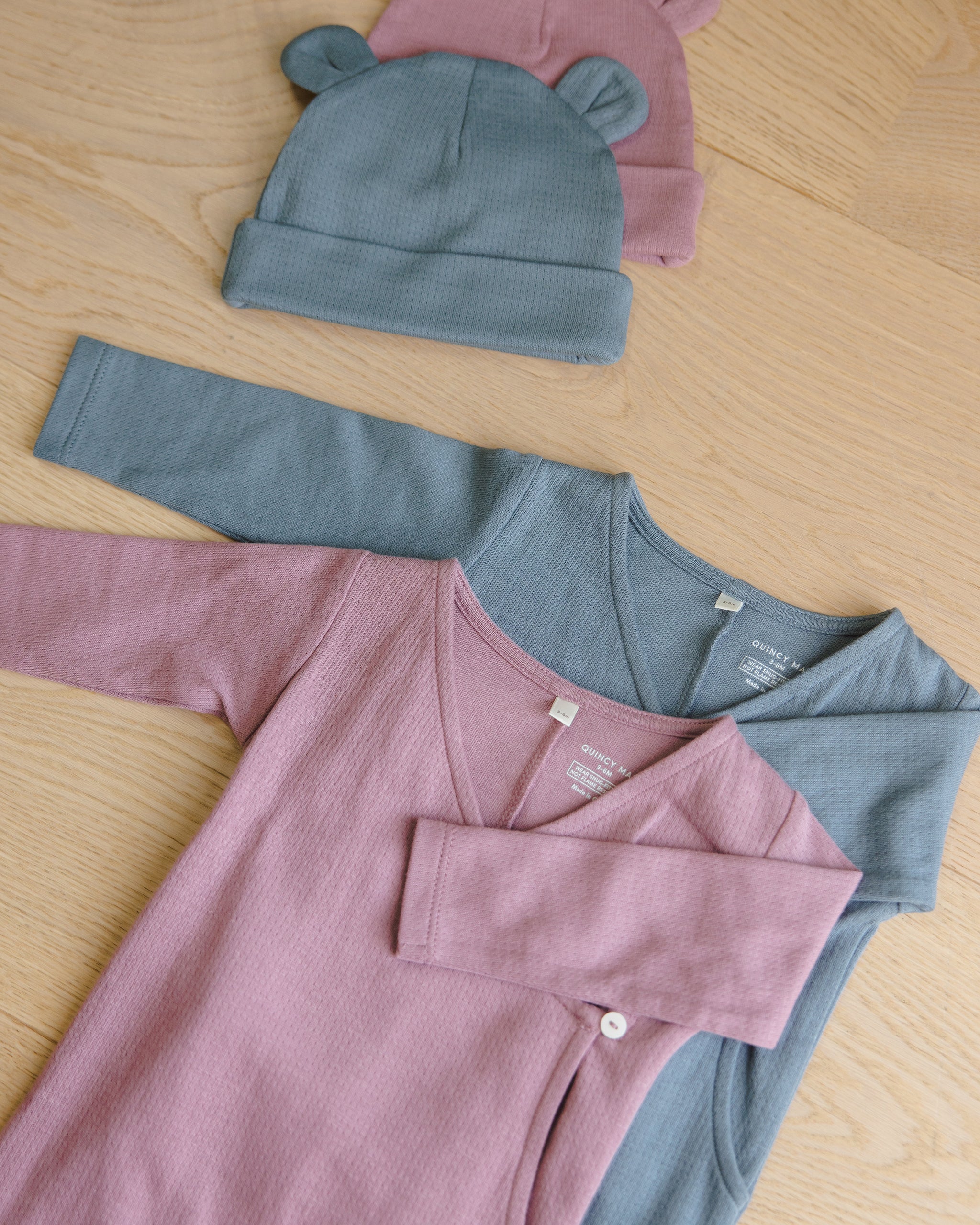 Pointelle Wrap Footie || Ocean - Image 6