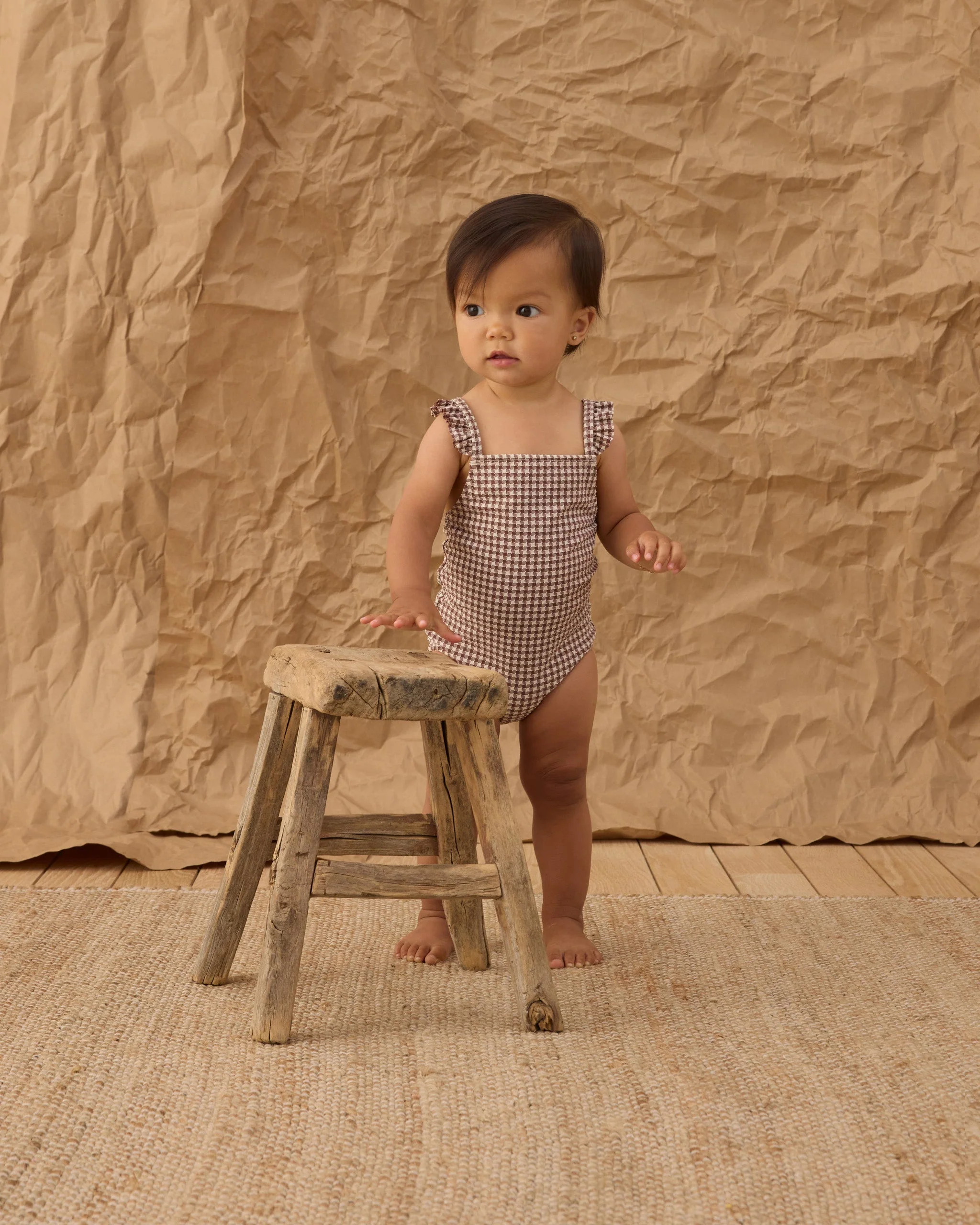 Positano One-Piece Chocolate Houndstooth - Image 3