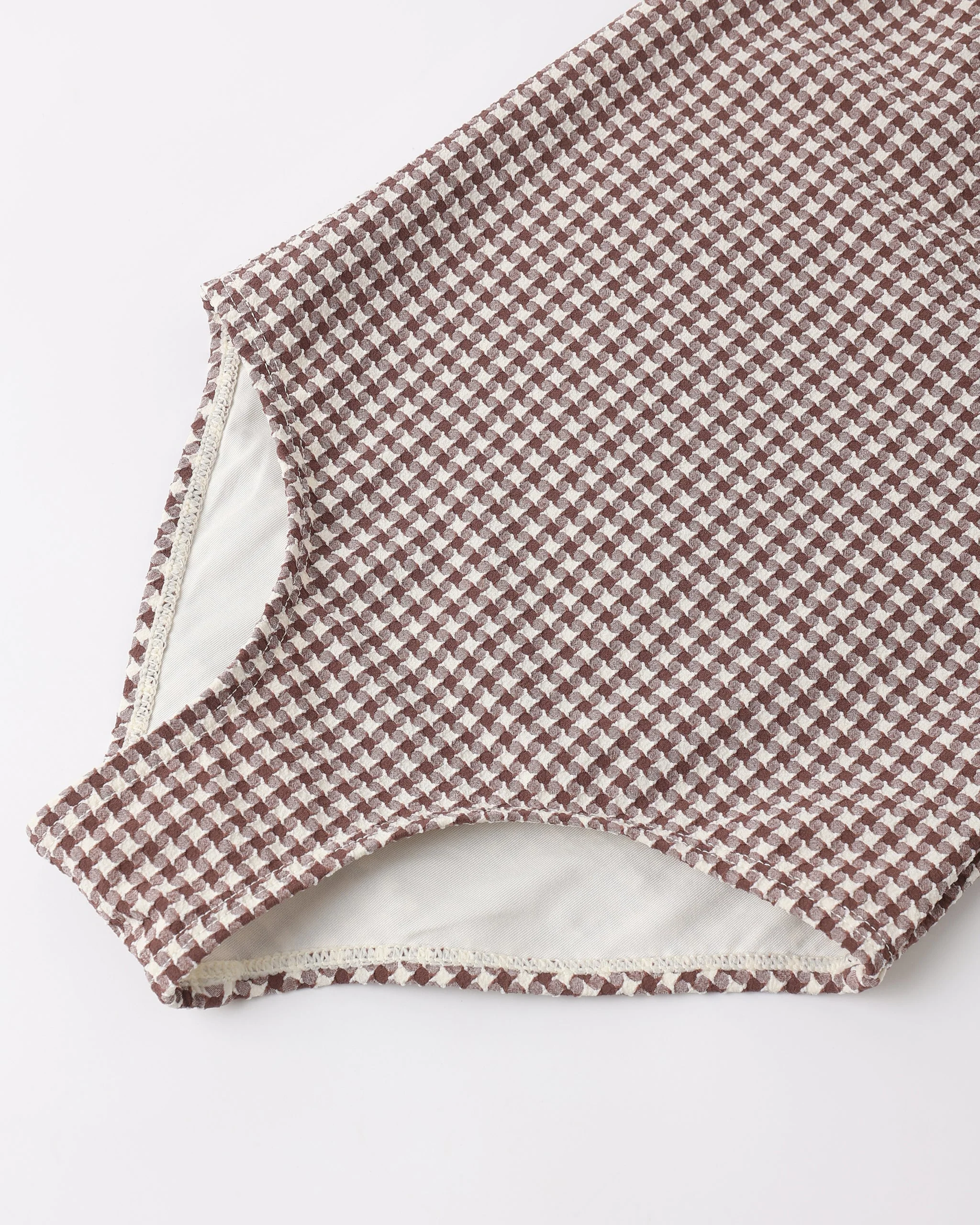 Positano One-Piece Chocolate Houndstooth - Image 6