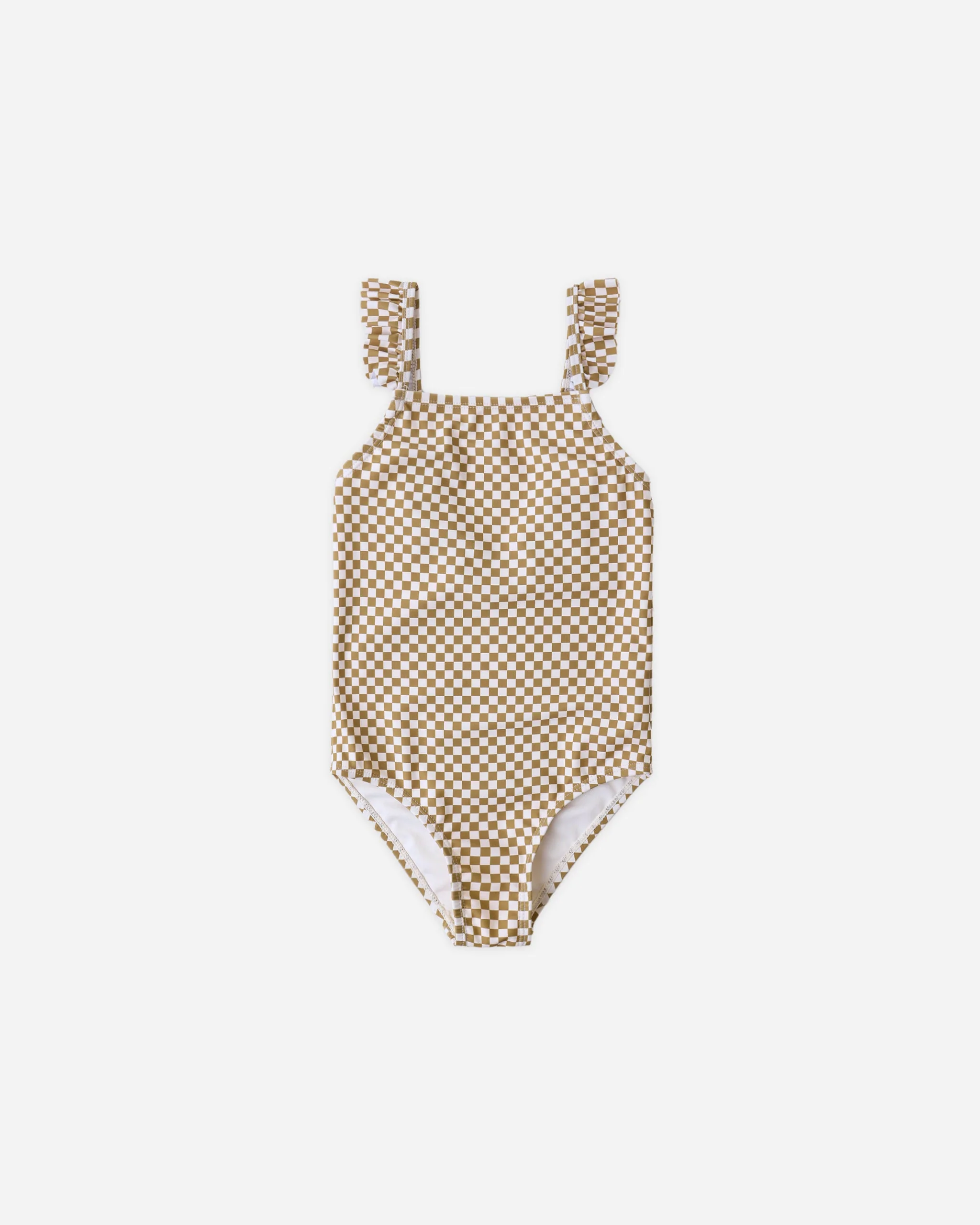 Positano One-Piece Ocre Check