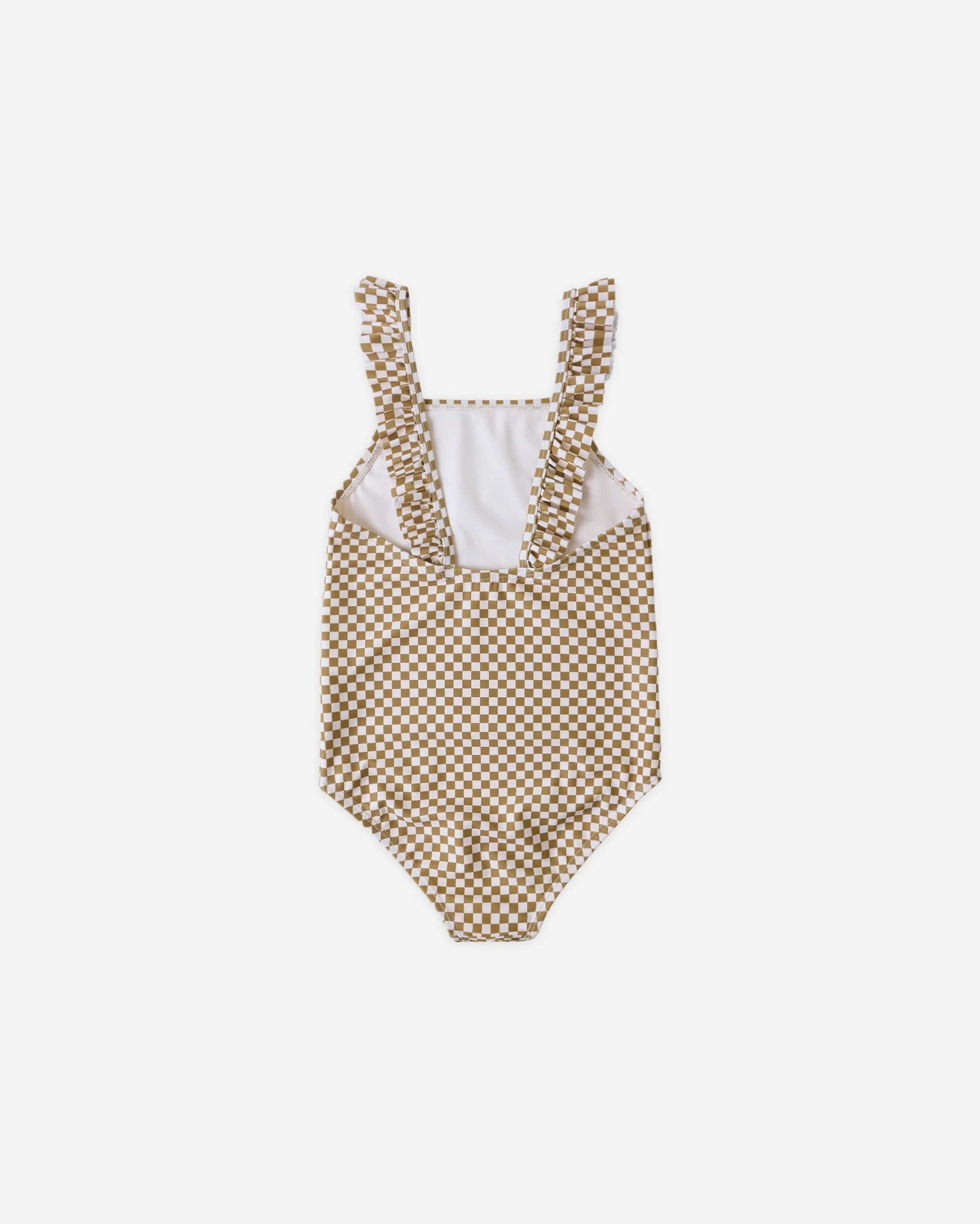 Positano One-Piece Ocre Check - Image 2