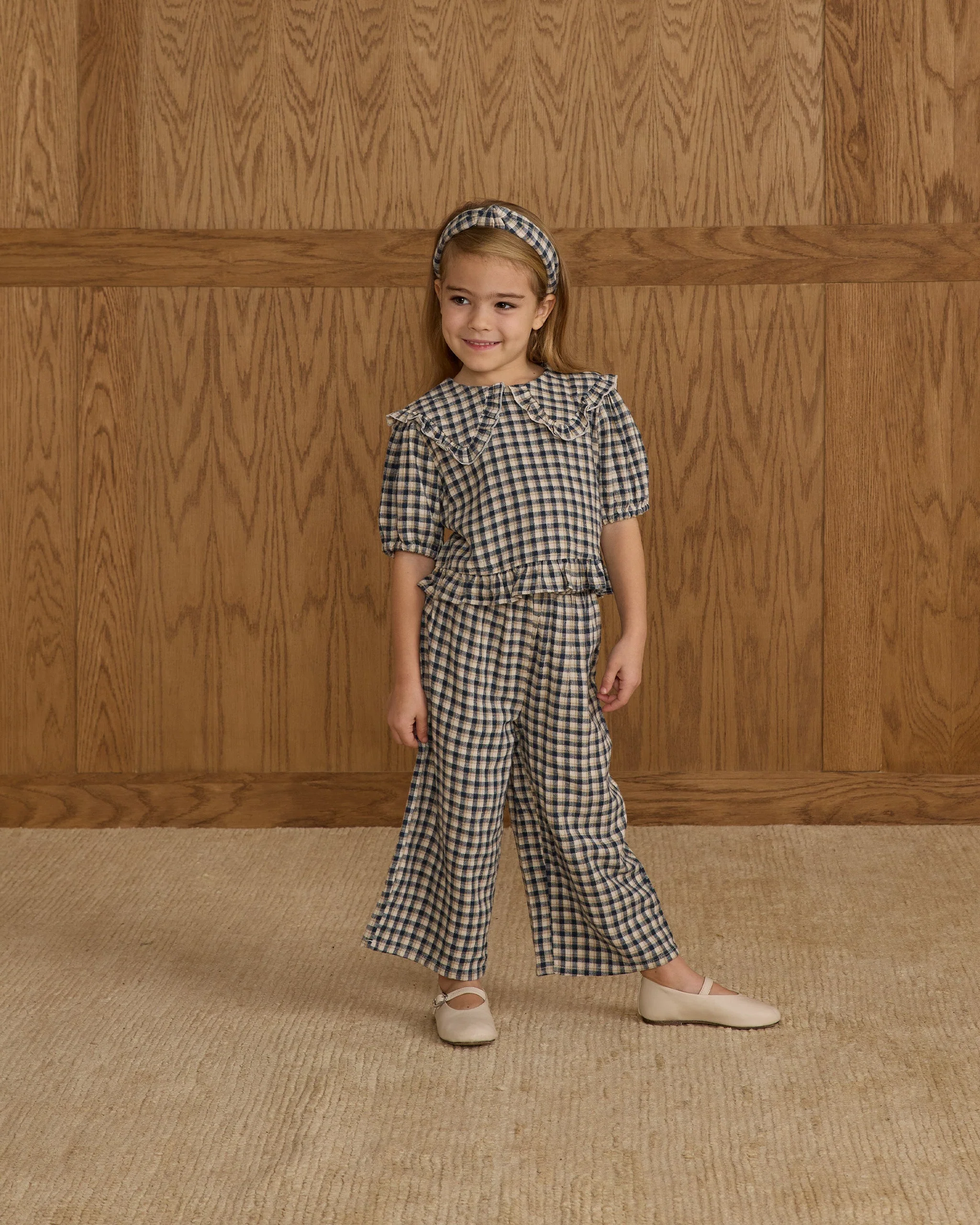 Prairie Blouse || Navy Check - Image 4