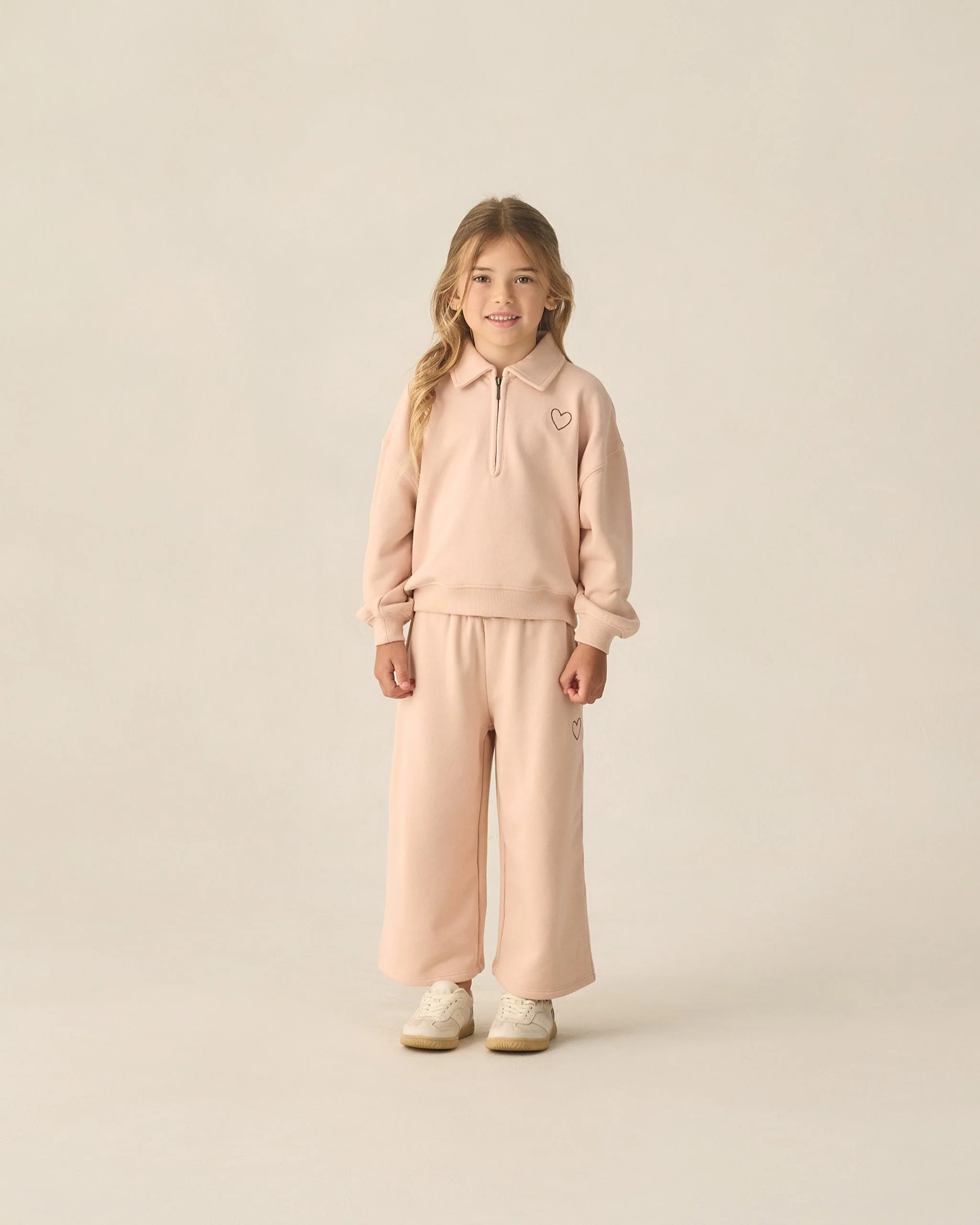 Quarter Zip Sweatshirt Blush - Image 2